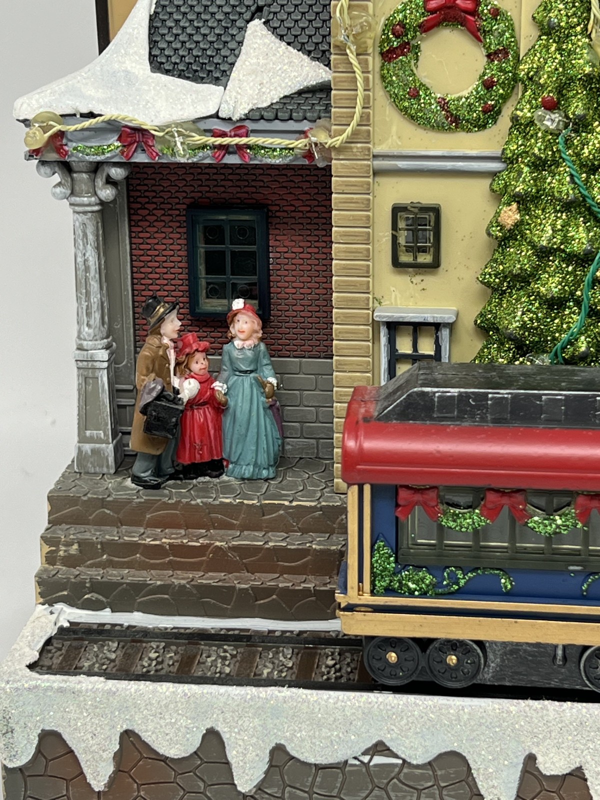 Home Elements Christmas Hometown Animated LED Train Station Musical READ VIDEO