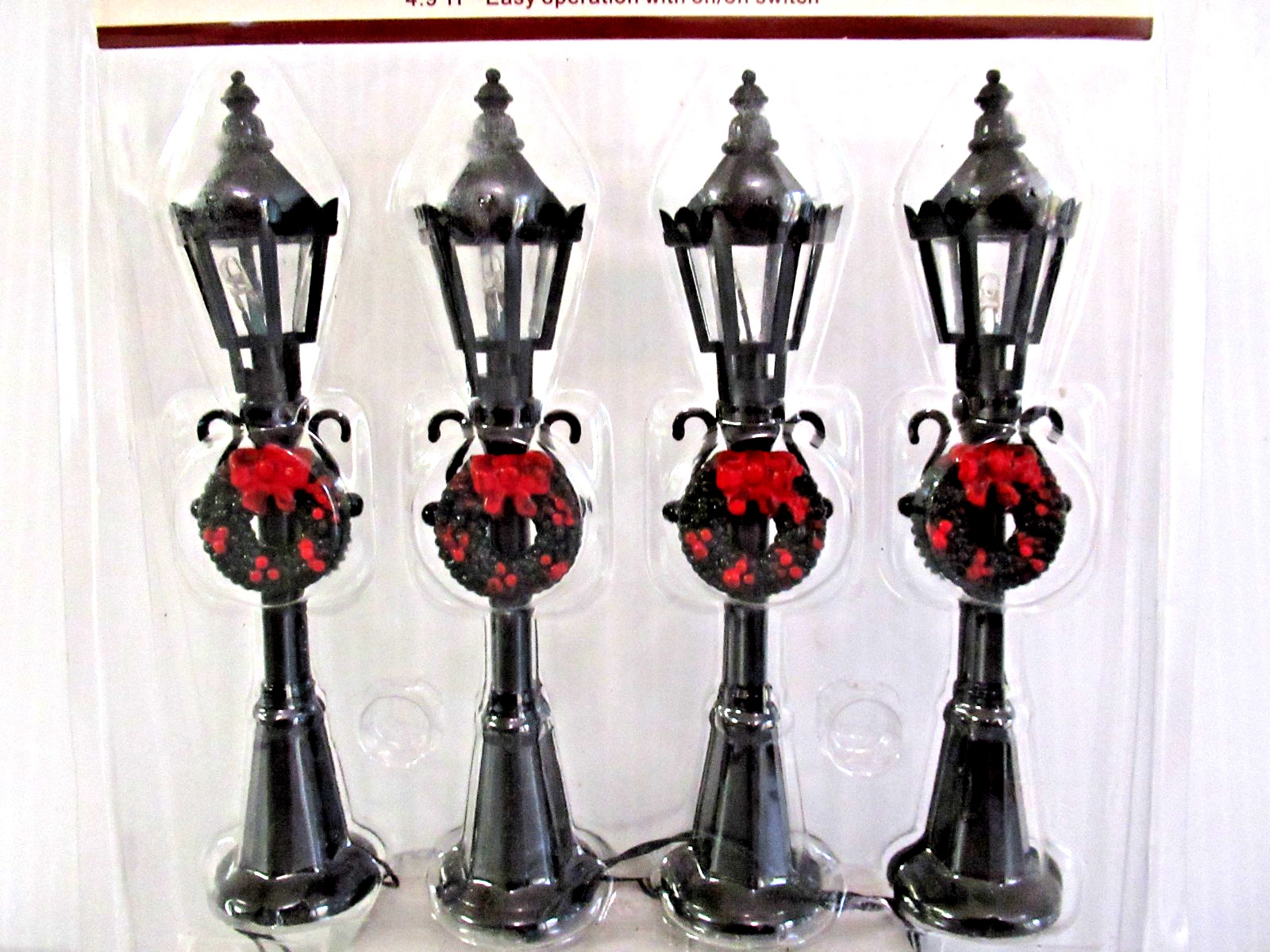 ENCHANTED FOREST “STREET LAMPS” ~(SET OF 4)~ ** LED LIGHTS / BATTERY OPERATED **