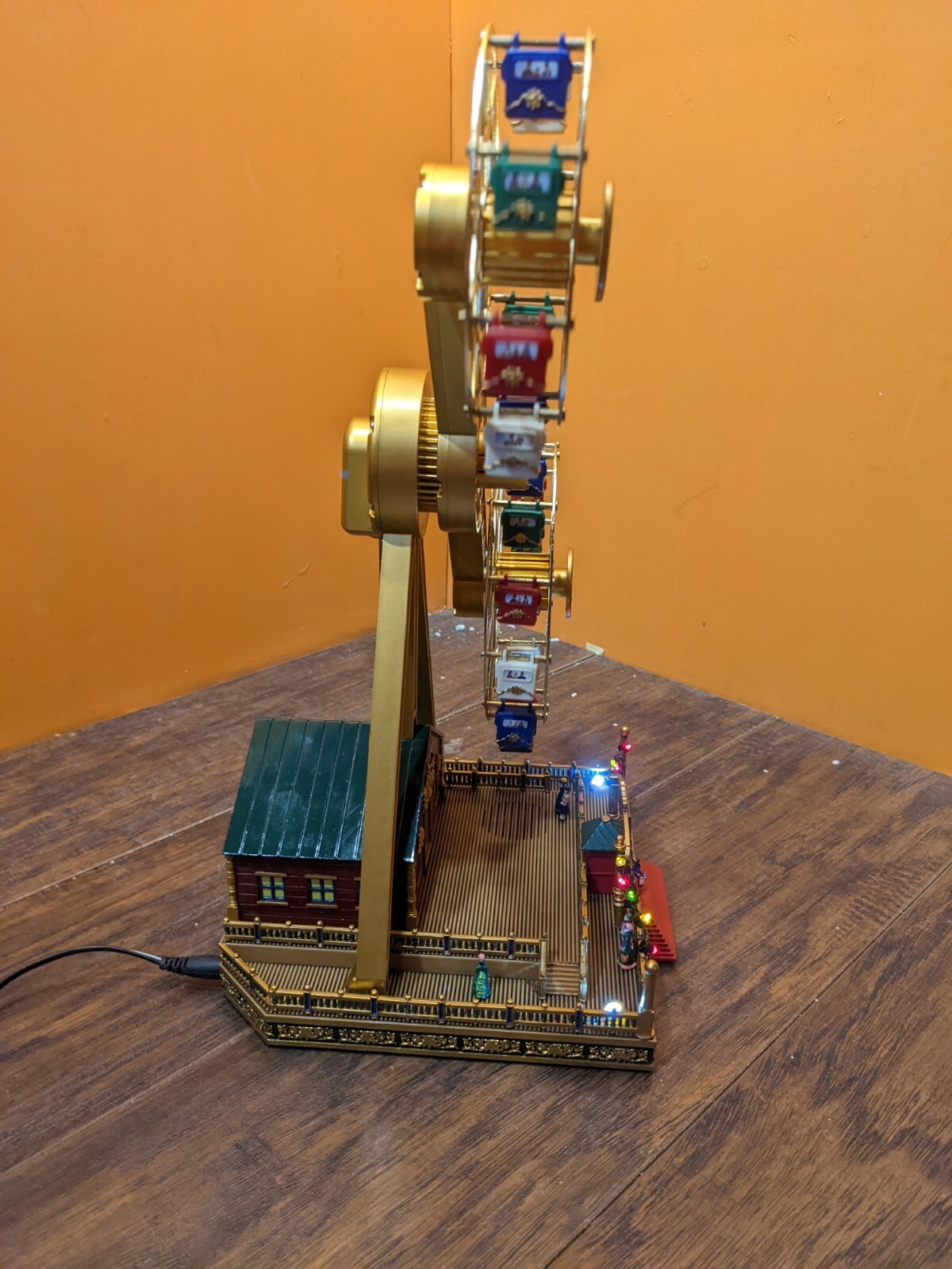 Mr Christmas Double Ferris Wheel Animated Carnival Ride Music Song Light Village