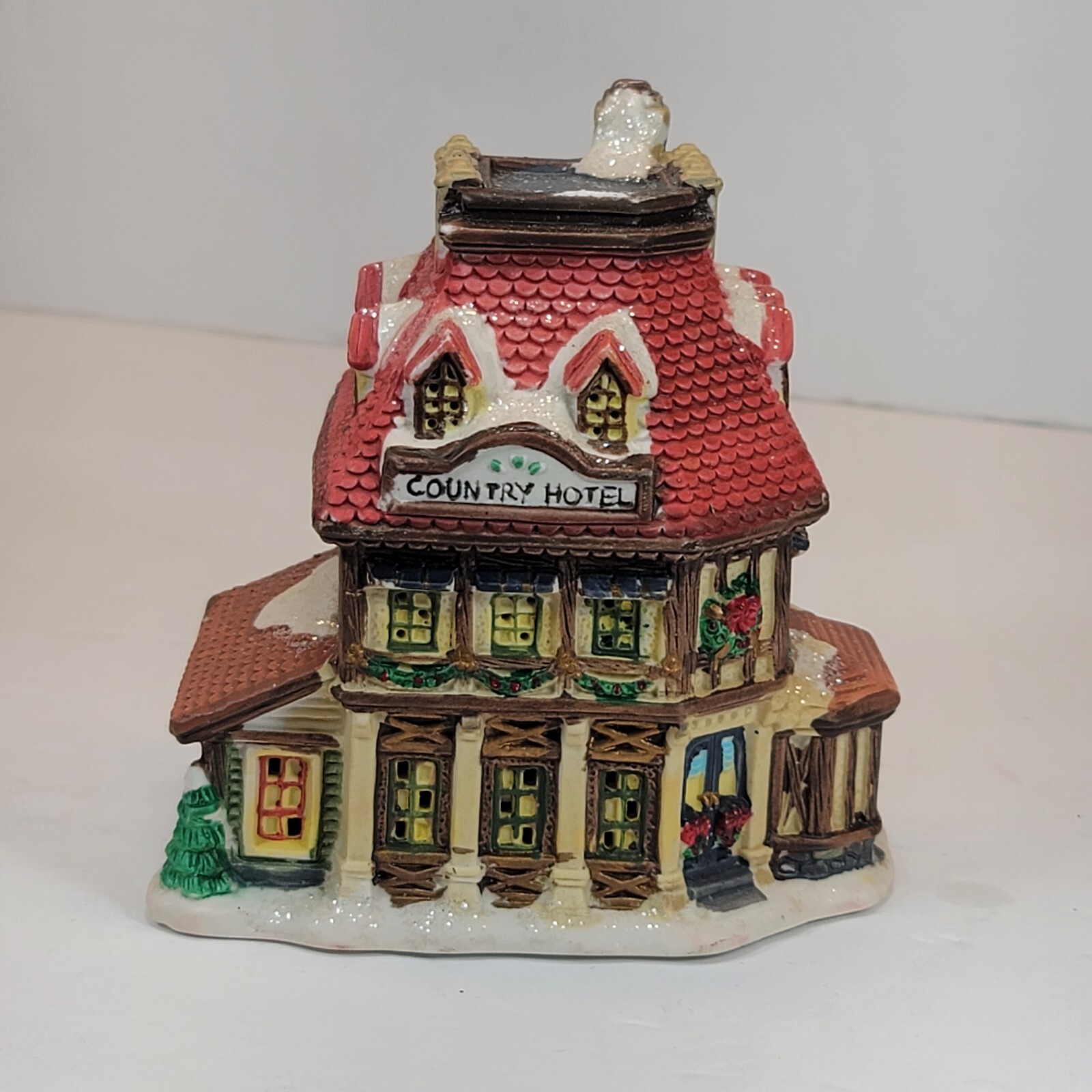 Vintage Cobblestone Corners 2003 Christmas Village Country Hotel FREE Shipping