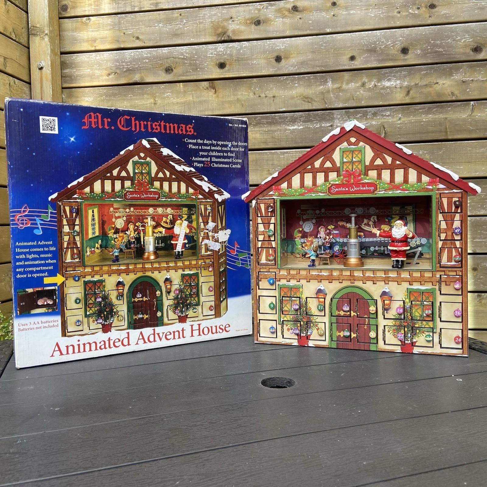 Mr. Christmas Animated Advent House Lights Music Motion 25 Carols Tested Working