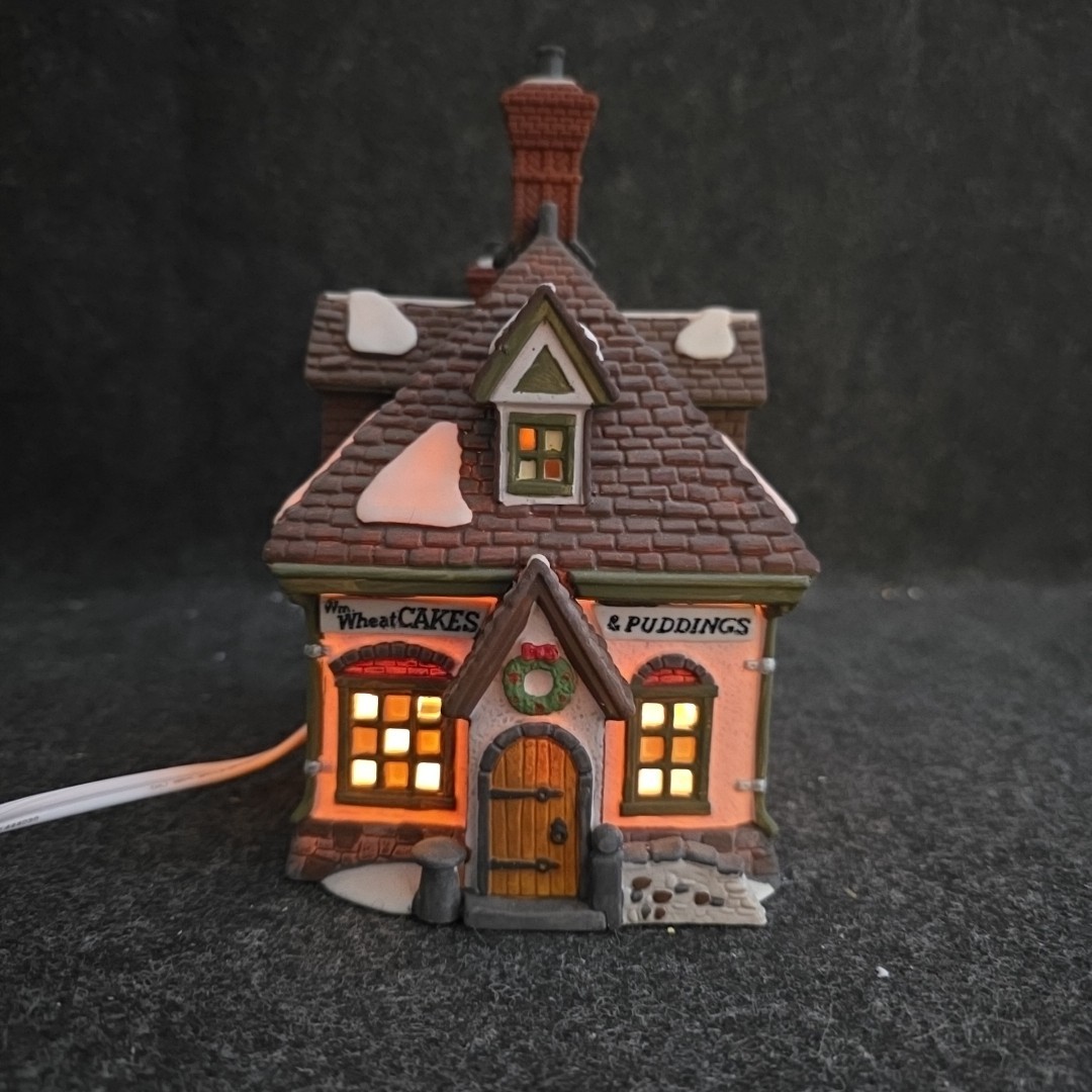 “WM WHEAT CAKES AND PUDDINGS” Heritage Village DEPT 56 Dickens’ Series #5808-4