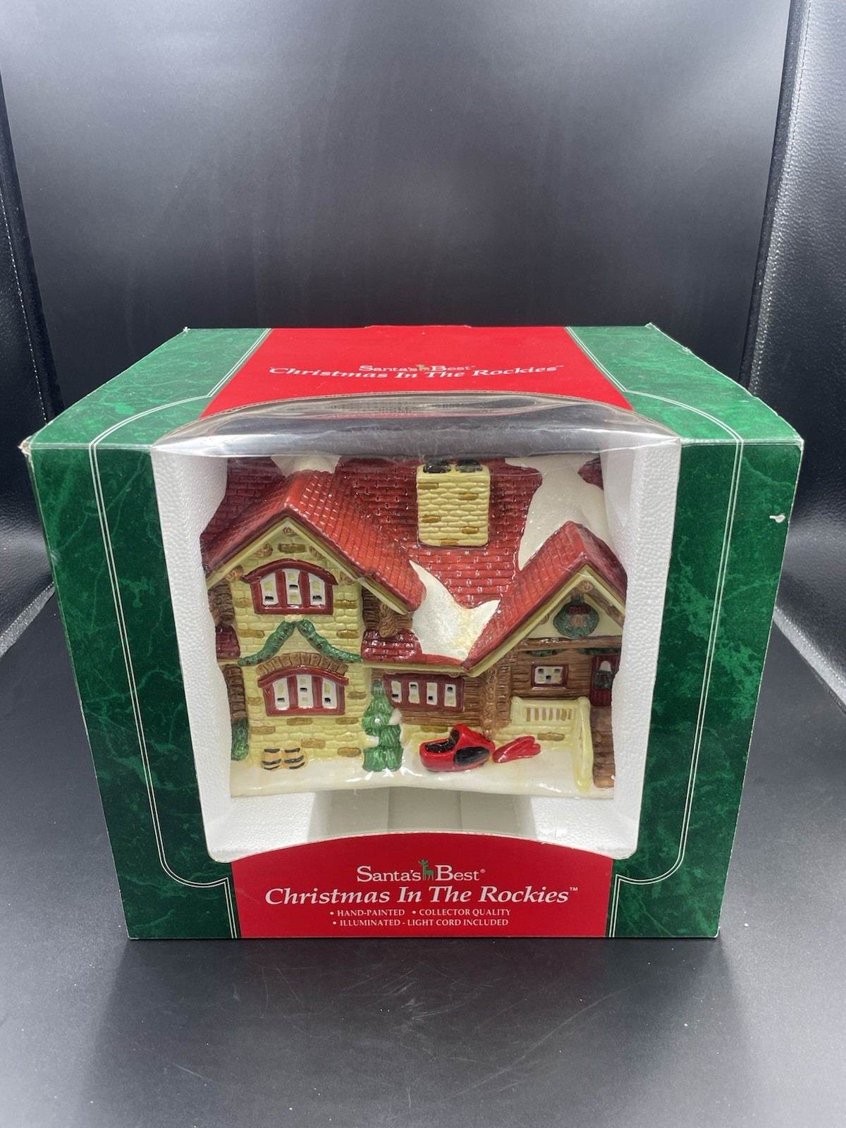 Vintage Santa’s Best Christmas in the Rockies Lighted House w/ Box & Cord