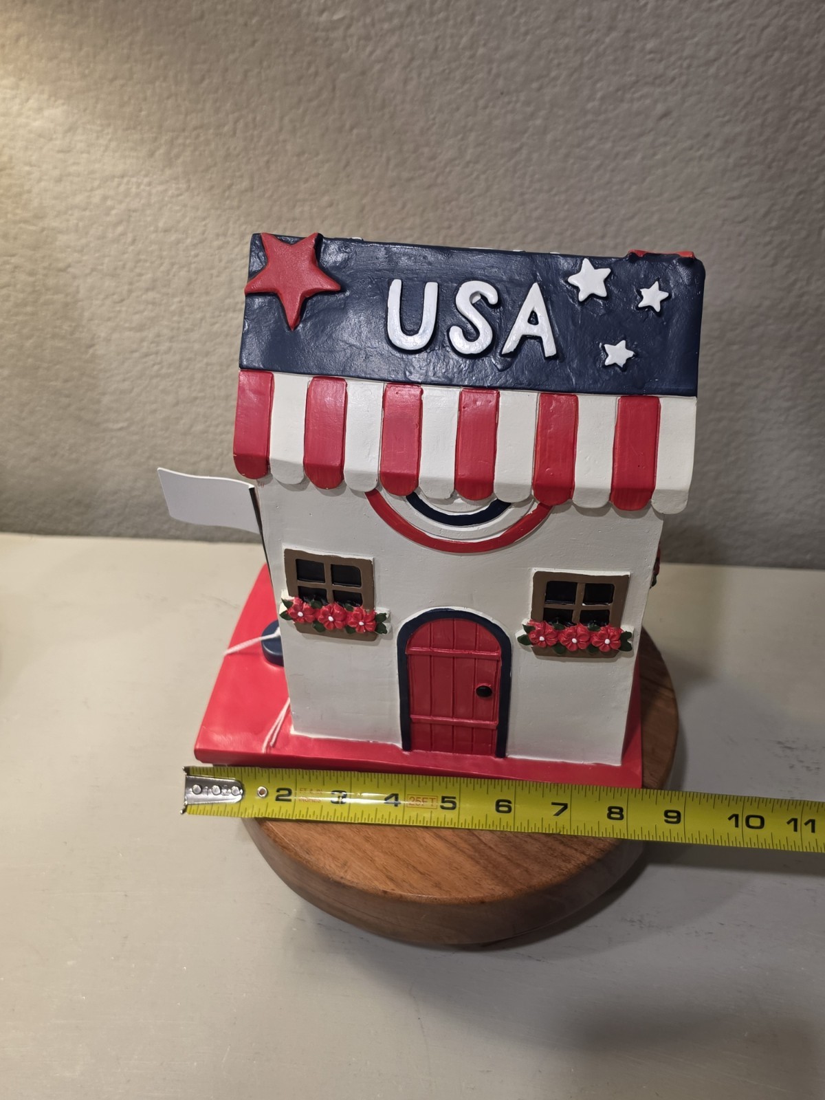 RARE Stars & Stripes Patriotic 250th USA Anniversary House w/ American Flag NWT
