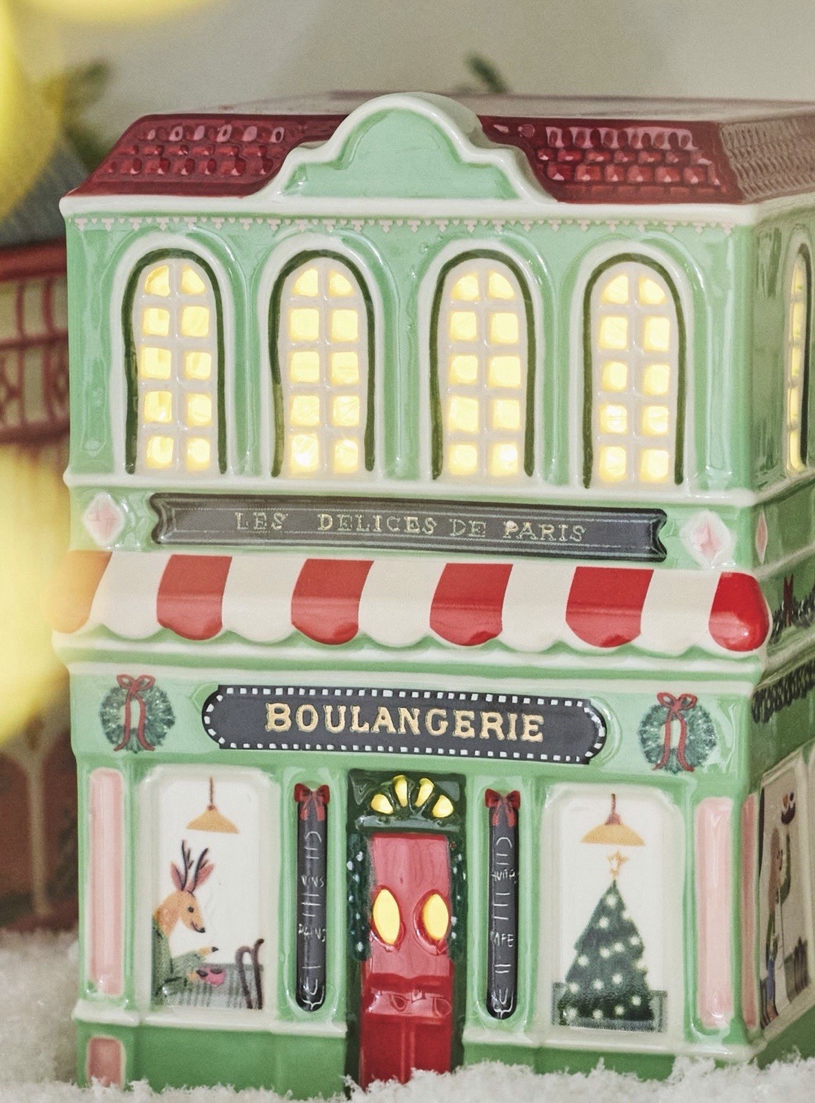 Anthropologie~Ceramic Holiday House~PARIS BAKERY~NIB~SOLD OUT~🥐🎄