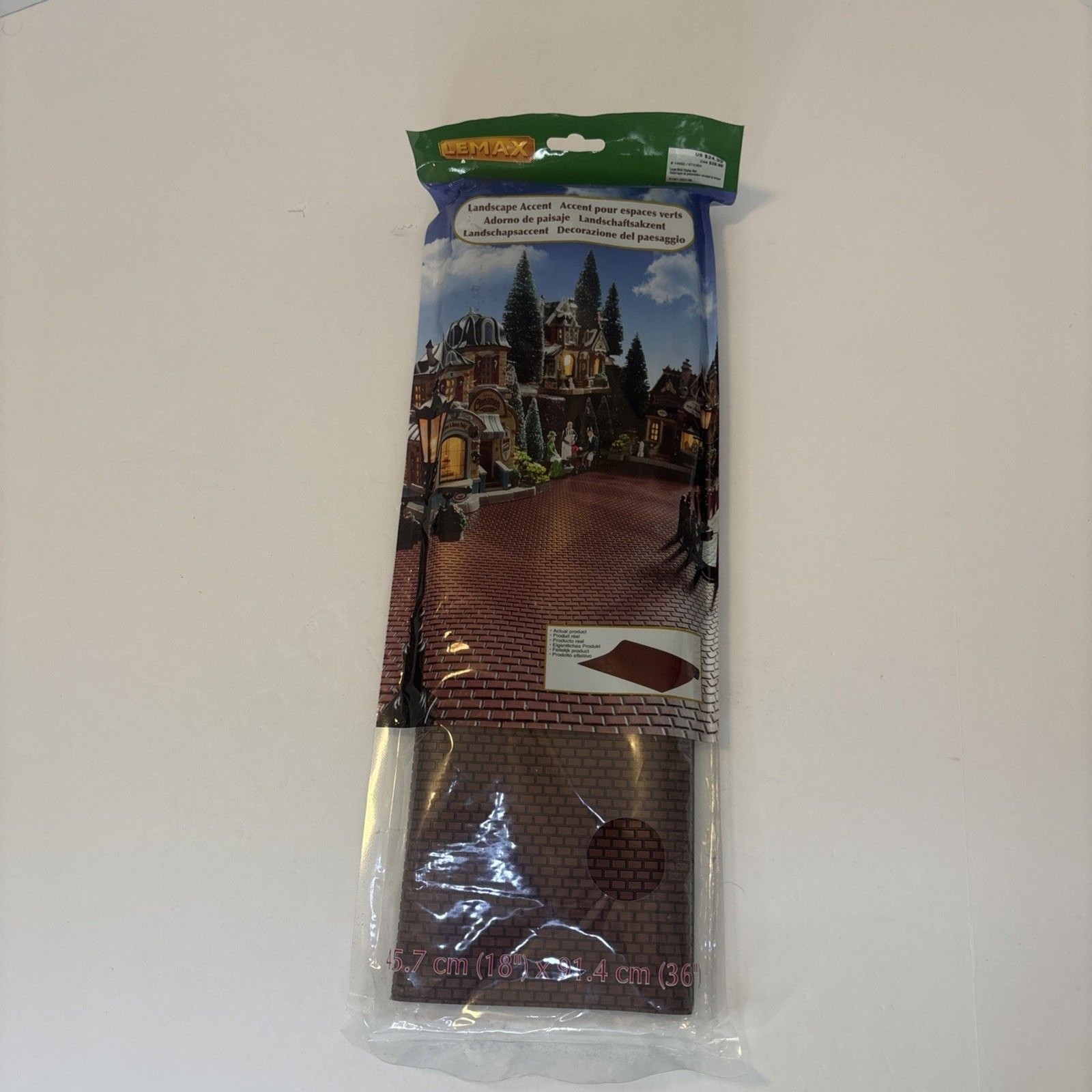 Vintage Lemax Village Collection 14892 Brick Landscape Mat 18×36 Inch NEW SEALED