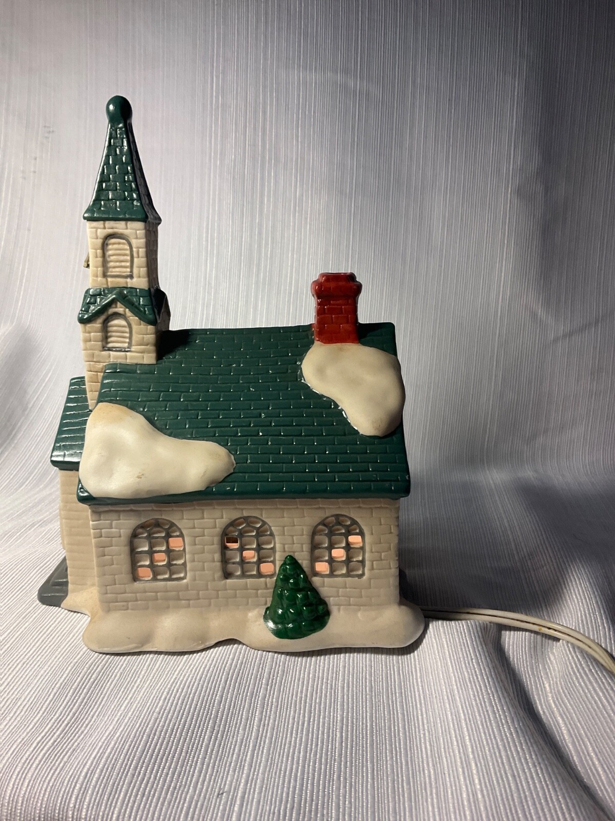 Frank’s Winter Time Stained Glass Lighted Church