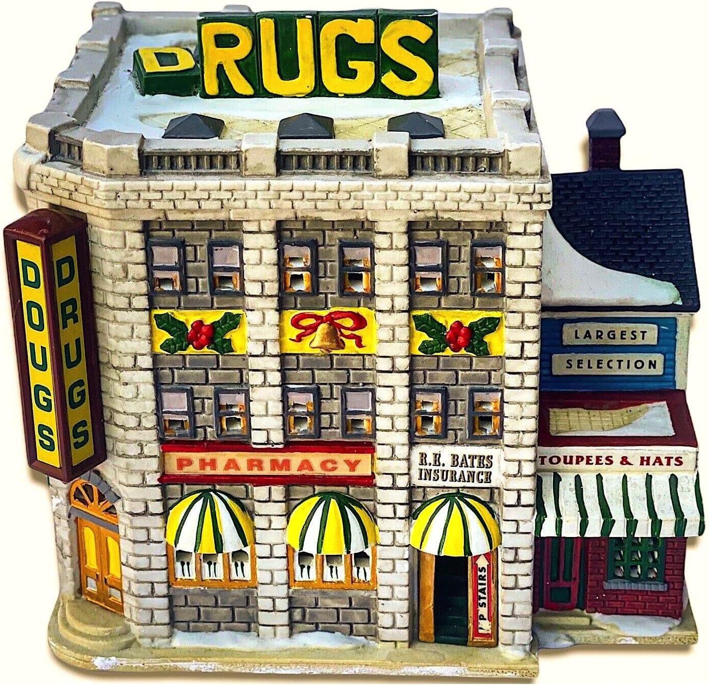 LEMAX JUKEBOX JUNCTION CHRISTMAS VILLAGE DRUGS – HAT SHOP – CARPET STORES #85285
