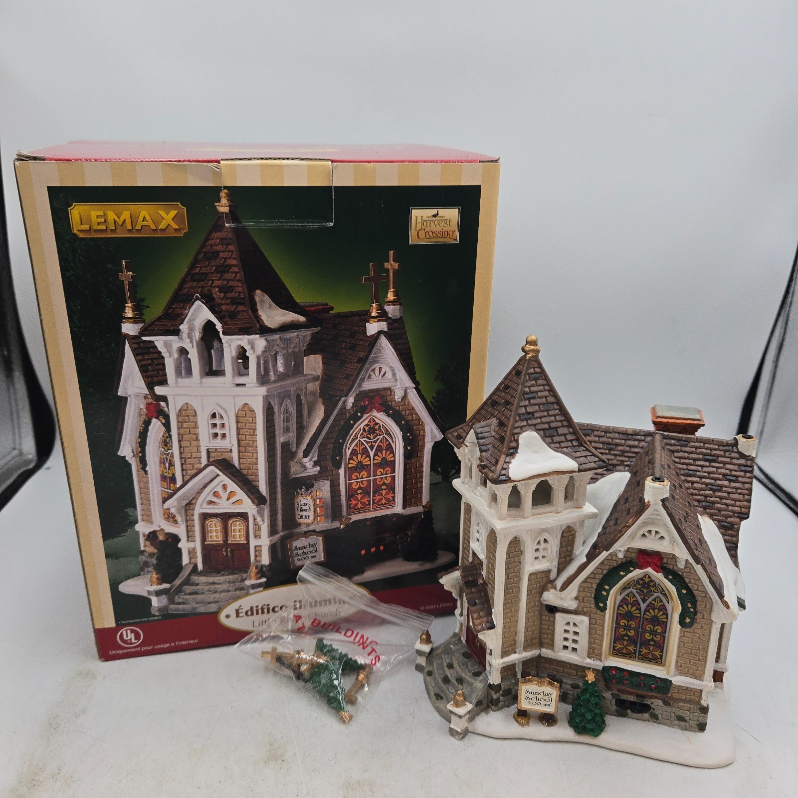 Lemax Little River Church 2004 Harvest Crossing Lighted Village w/ Box