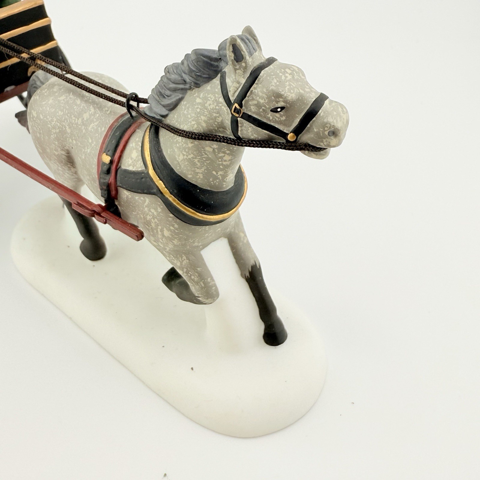 Dept 56 Heritage Village “Red Christmas Sulky” Horse Buggy #58401
