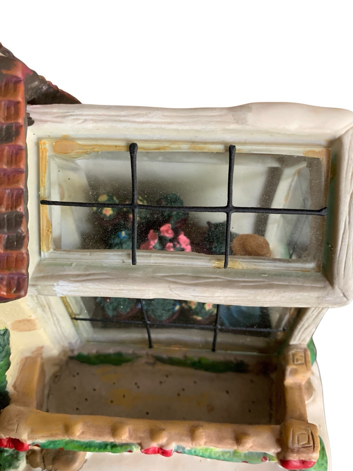 Christmas Village House Flower Shop Holiday Vintage