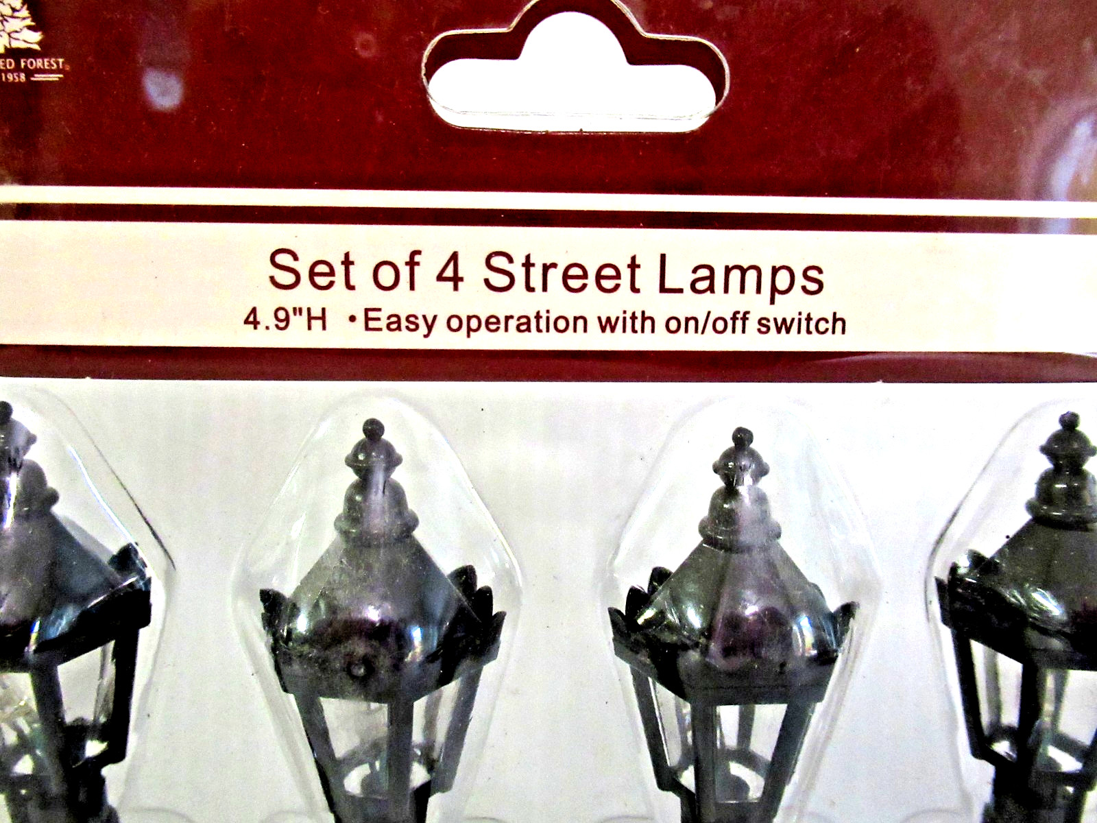 ENCHANTED FOREST “STREET LAMPS” ~(SET OF 4)~ ** LED LIGHTS / BATTERY OPERATED **