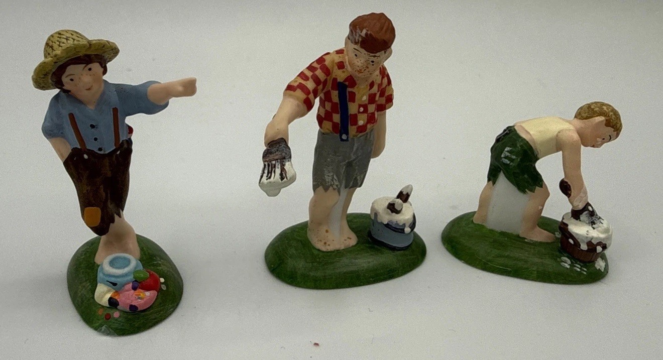 Tom Sawyer Aunt Polly’s House Dept.56 Literary Classics Figurines Only 3pc