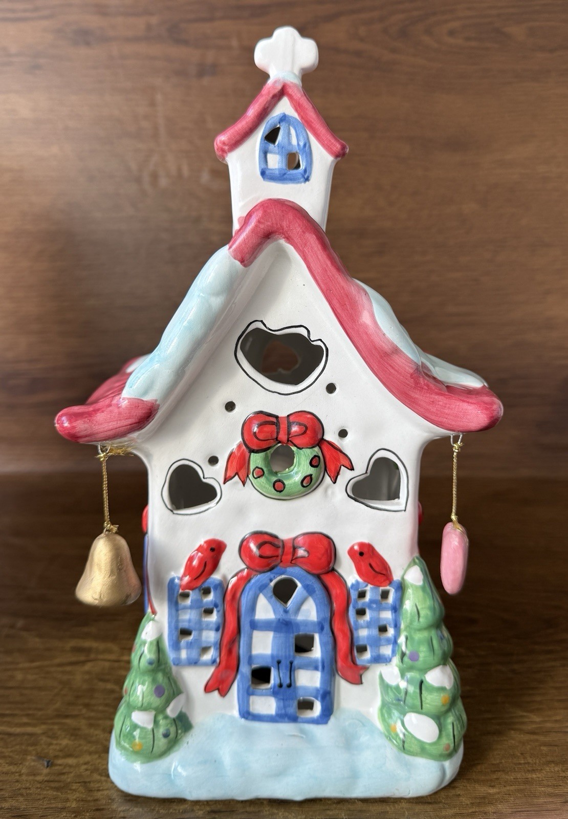 Vintage Elements Illuminated Ceramic Christmas Village Church No Cord READ