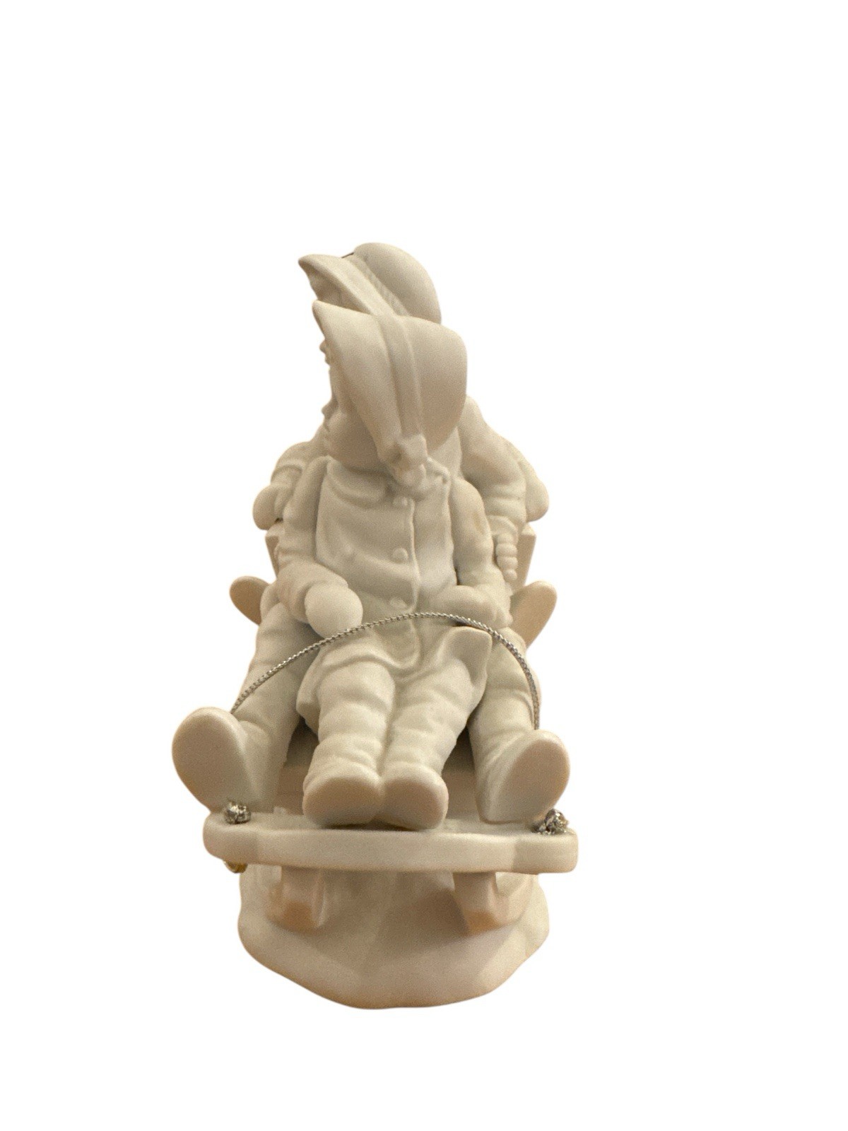 Dept 56 Christmas Winter Silhouette Sledding In The Snow White Figurine 78492