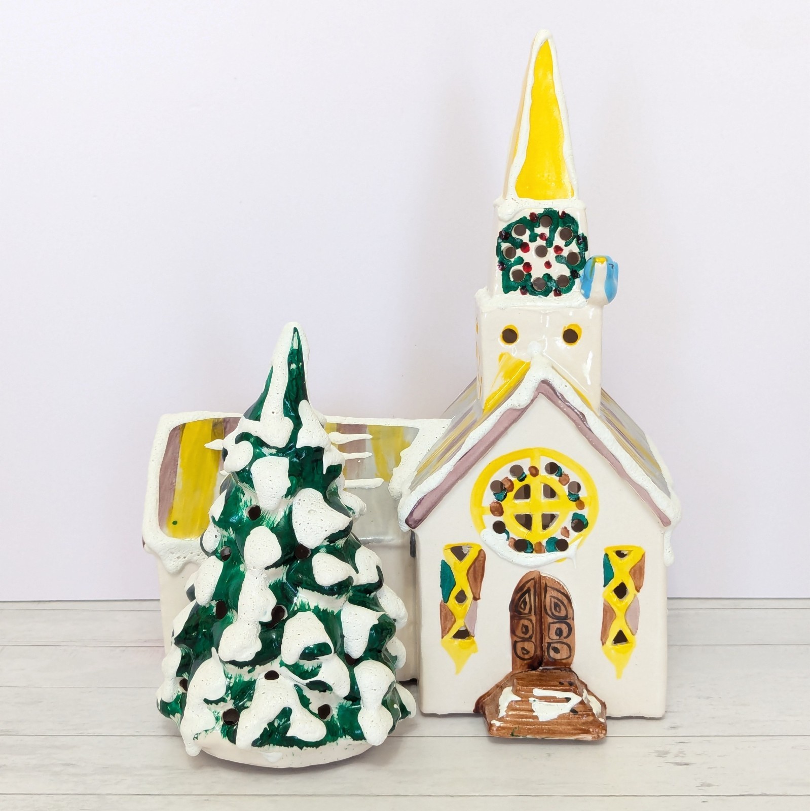 Dept 56 Original 1976 Steepled Church Snow Village 10″ Lighted Building RARE
