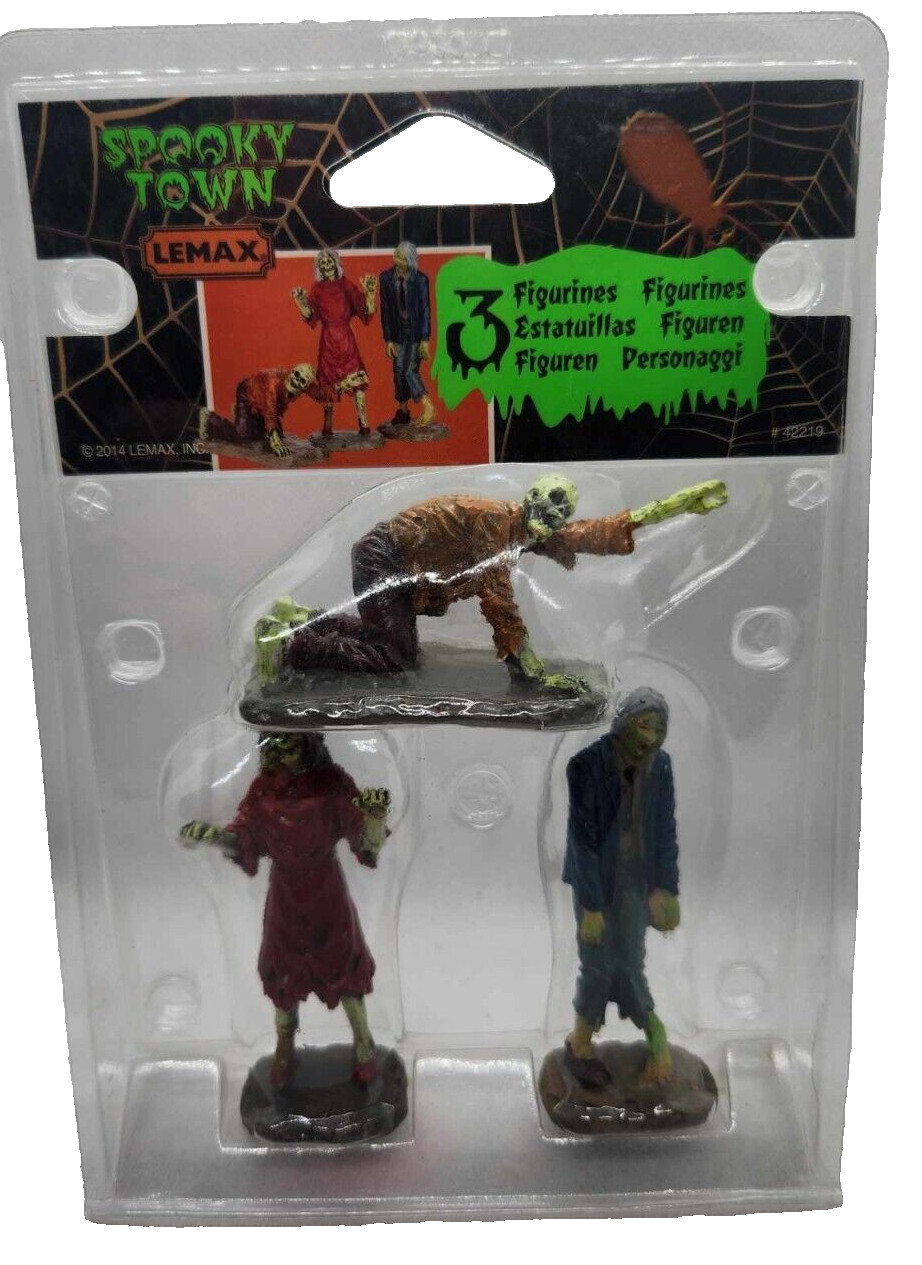 Lemax Spooky Town Halloween Village Accessory: Walking Zombies, Set Of 3 42219