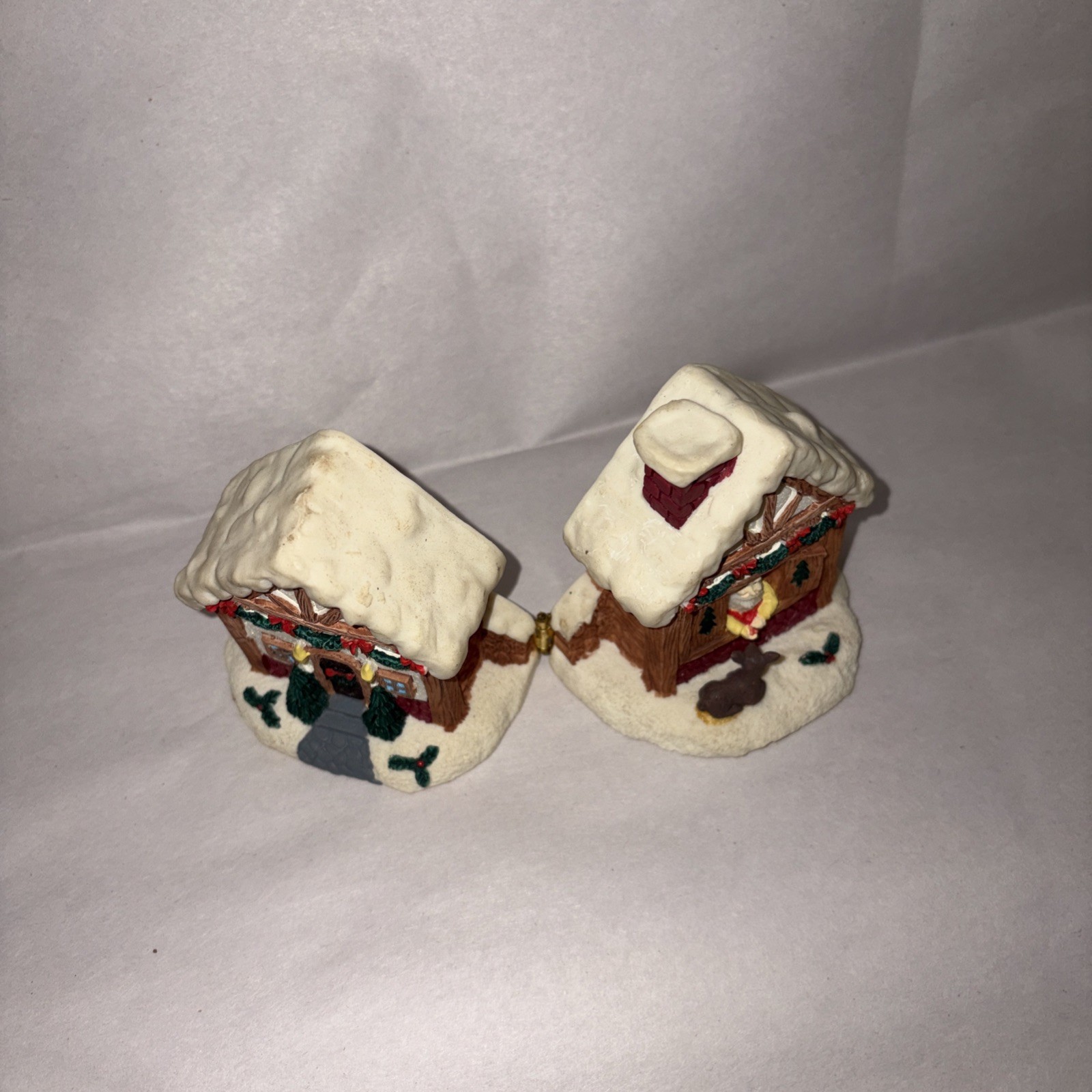Midwest Cannon Falls Christmas Hinged Cottage Santa Mrs Claus Resin House Decor