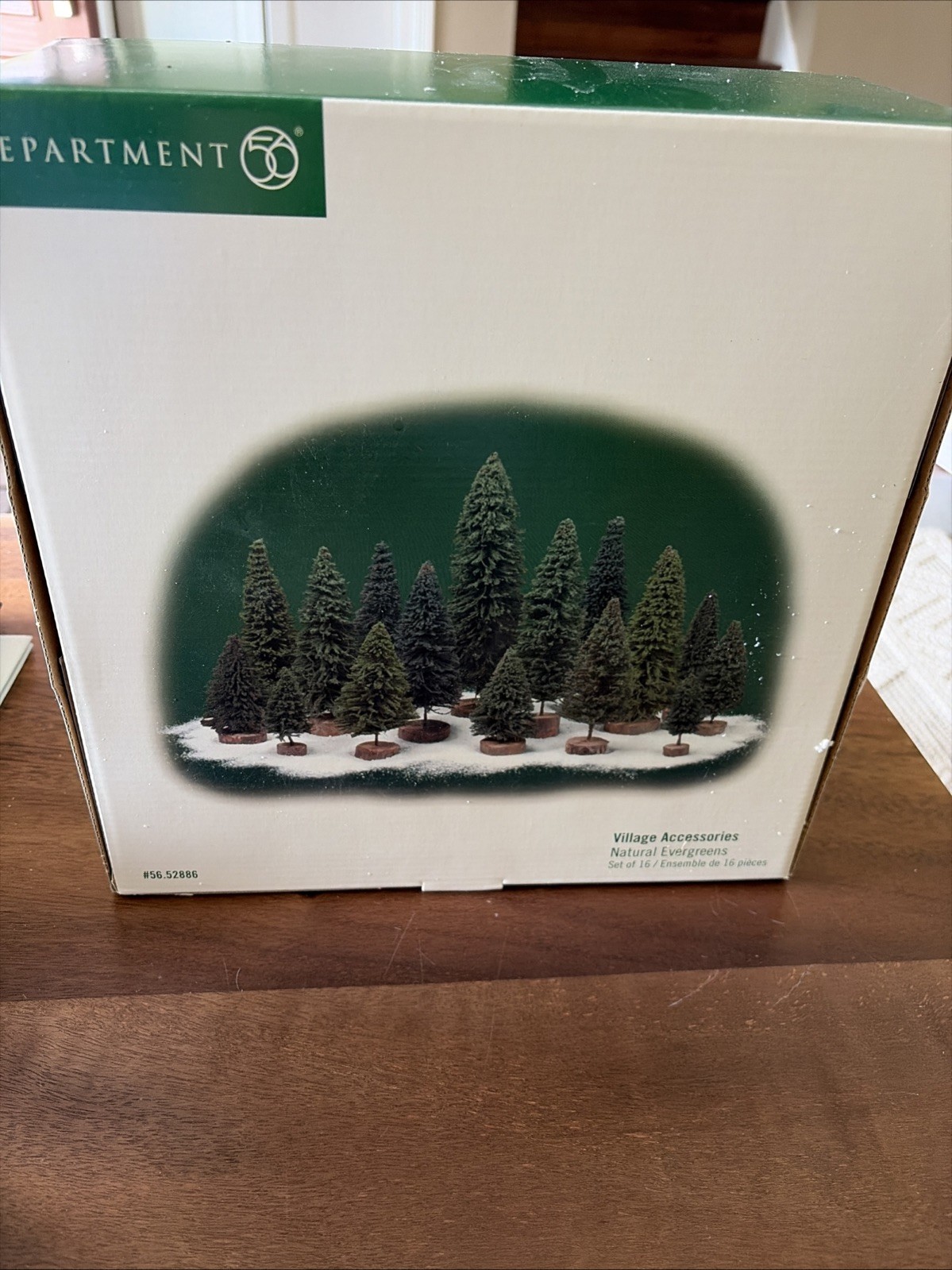 Department 56 Natural Evergreens Set of 15 Village Accessories #52886