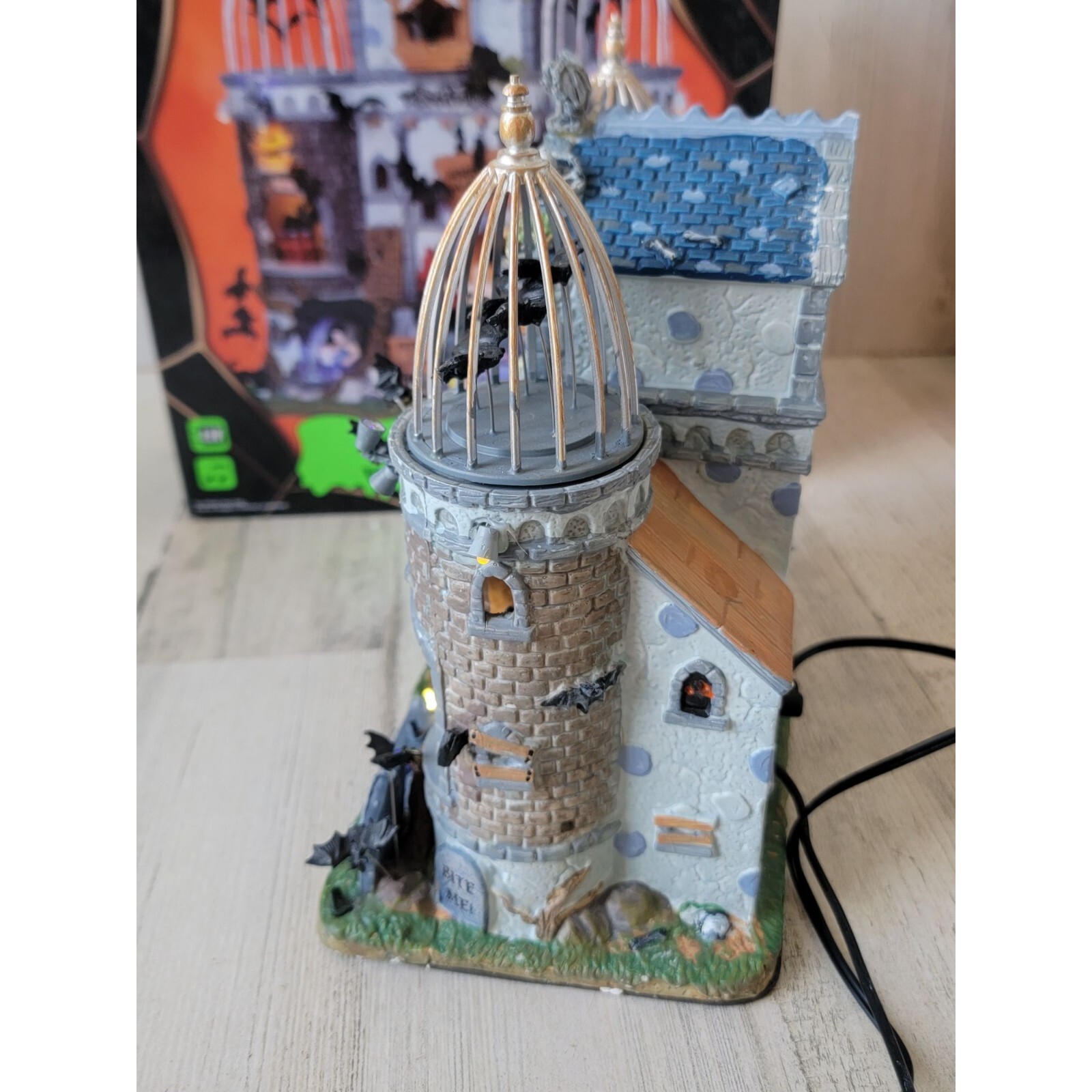 Lemax Vampire Bat Aviary 2011 spooky town Village accessory Halloween
