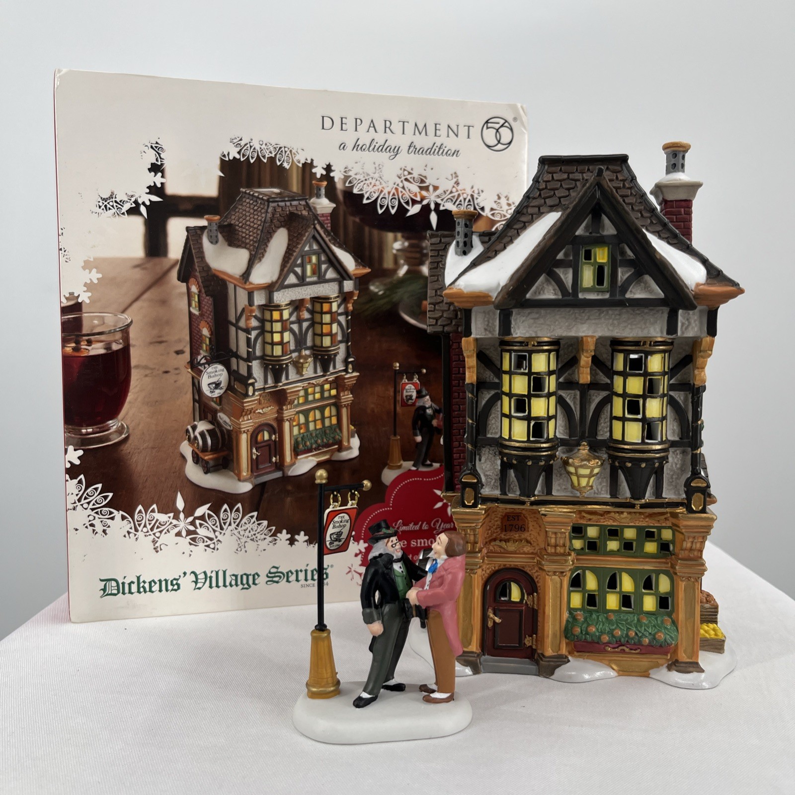 Dept 56 THE SMOKING BISHOP Dickens Village A Holiday Tradition Set #4023612 NIB