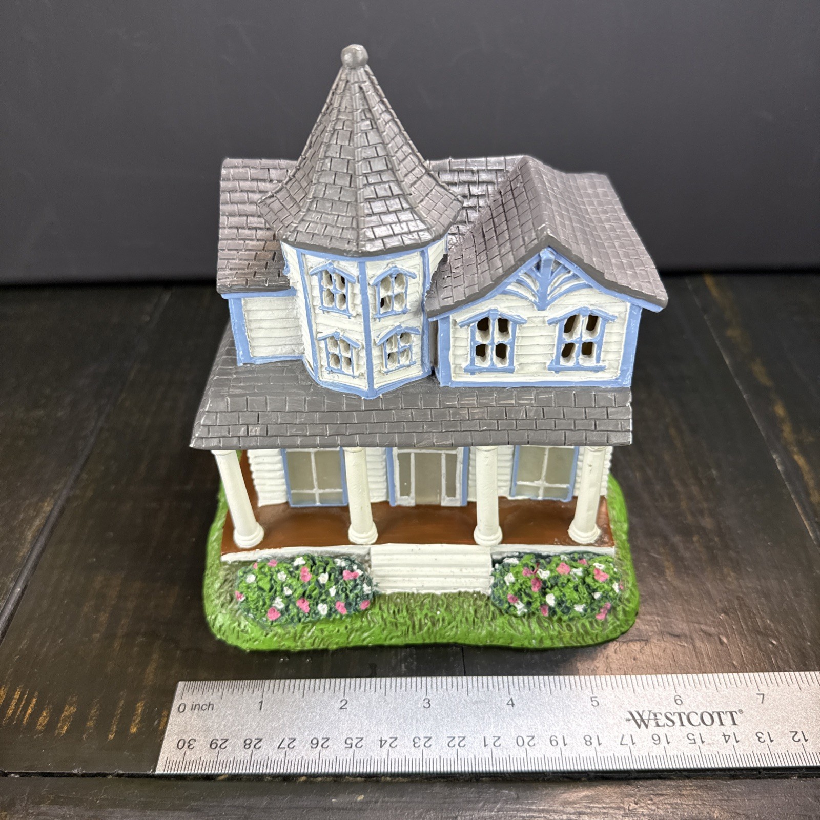 Light-up Shingle Victorian House Accent Lighted Building Rare