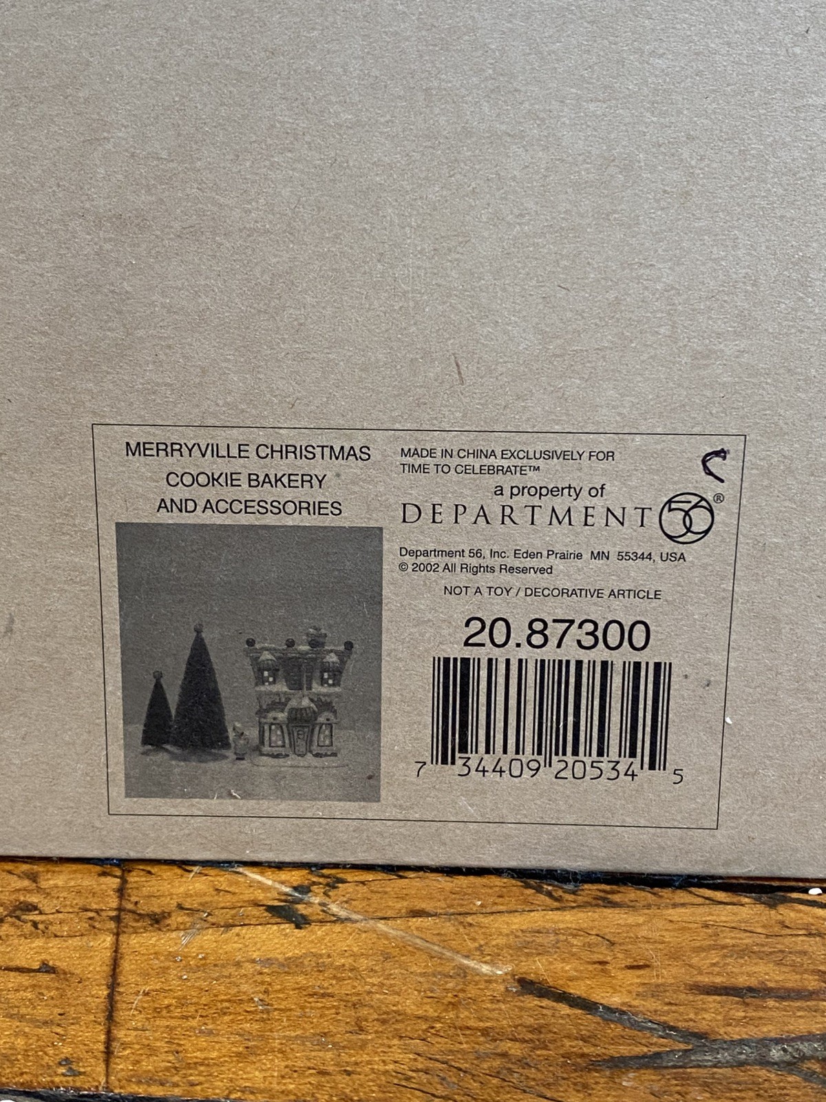Department 56 Merryville Christmas Cookie Bakery Village House 2002 with Box
