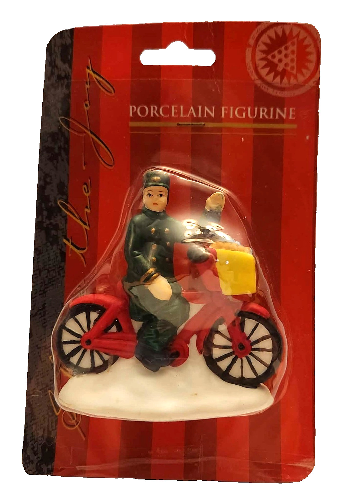 LEMAX SHARE THE JOY CHRISTMAS VILLAGE HOUSE ACCESSORY – DELIVERY MAN ON BICYCLE