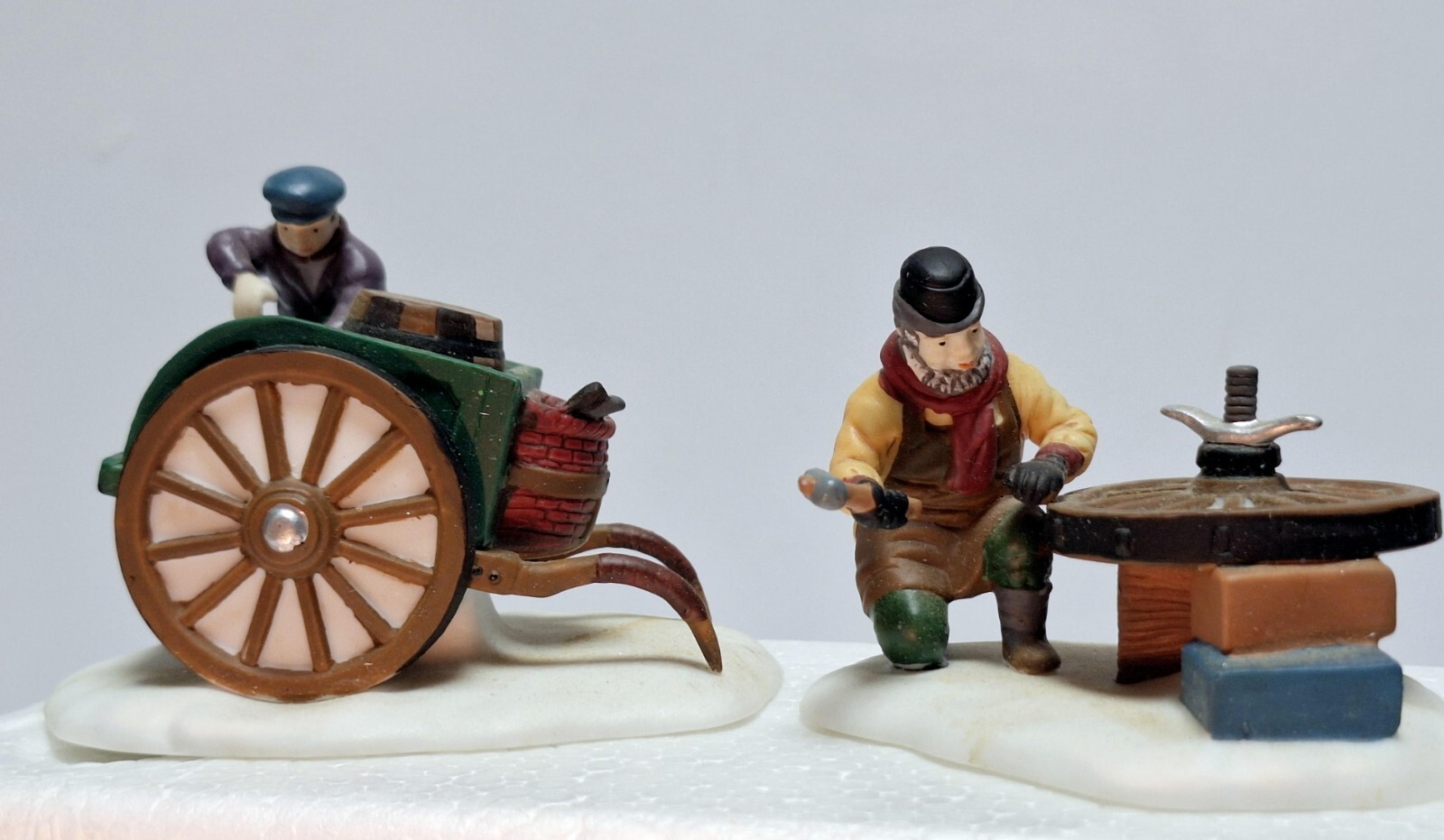 Department 56 Heritage Village Collection C Bradford, Wheelwright & Son Set of 2