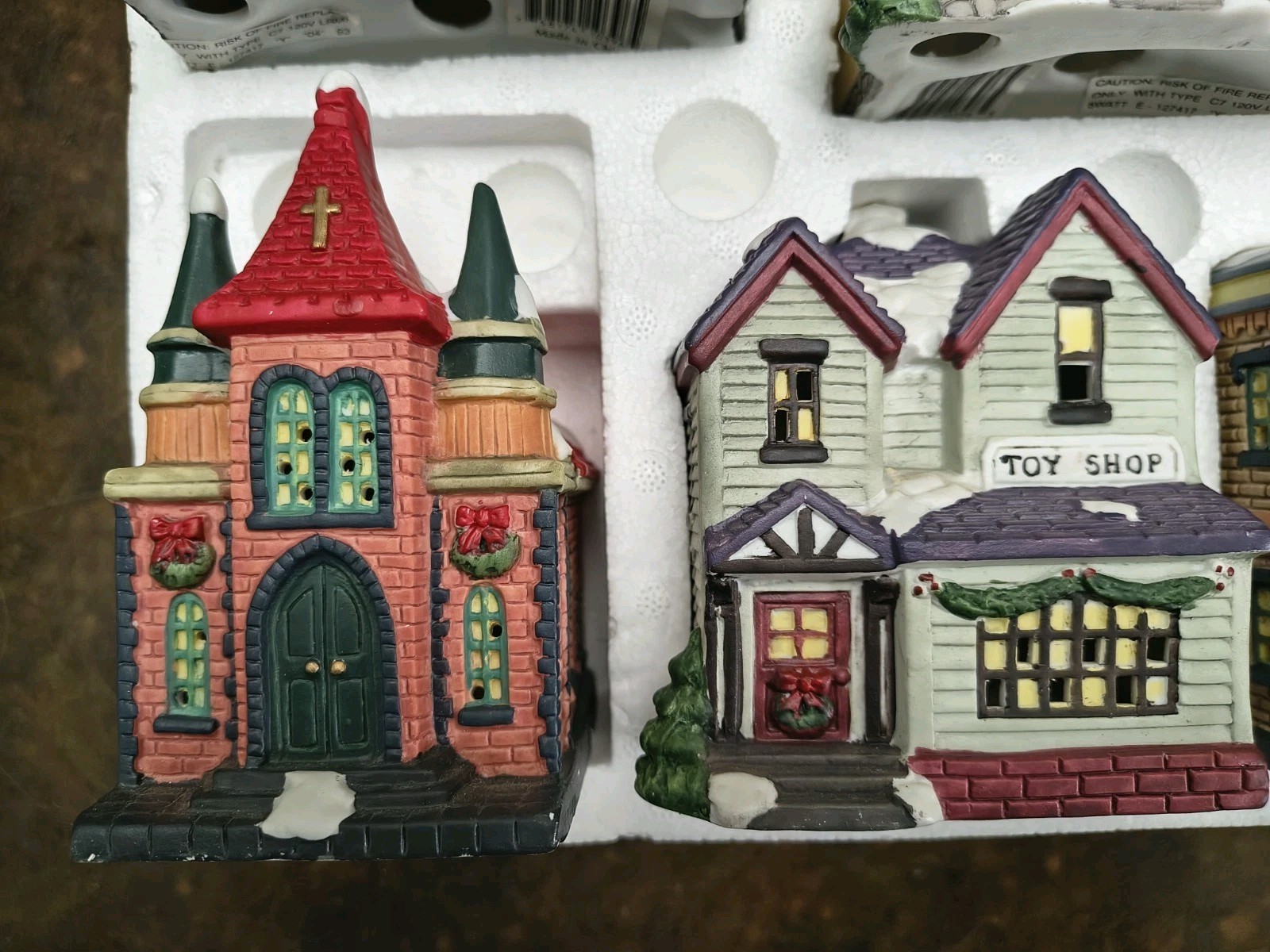 Trim A Home Christmas Holiday Village Church Porcelain Building 1993 Kmart