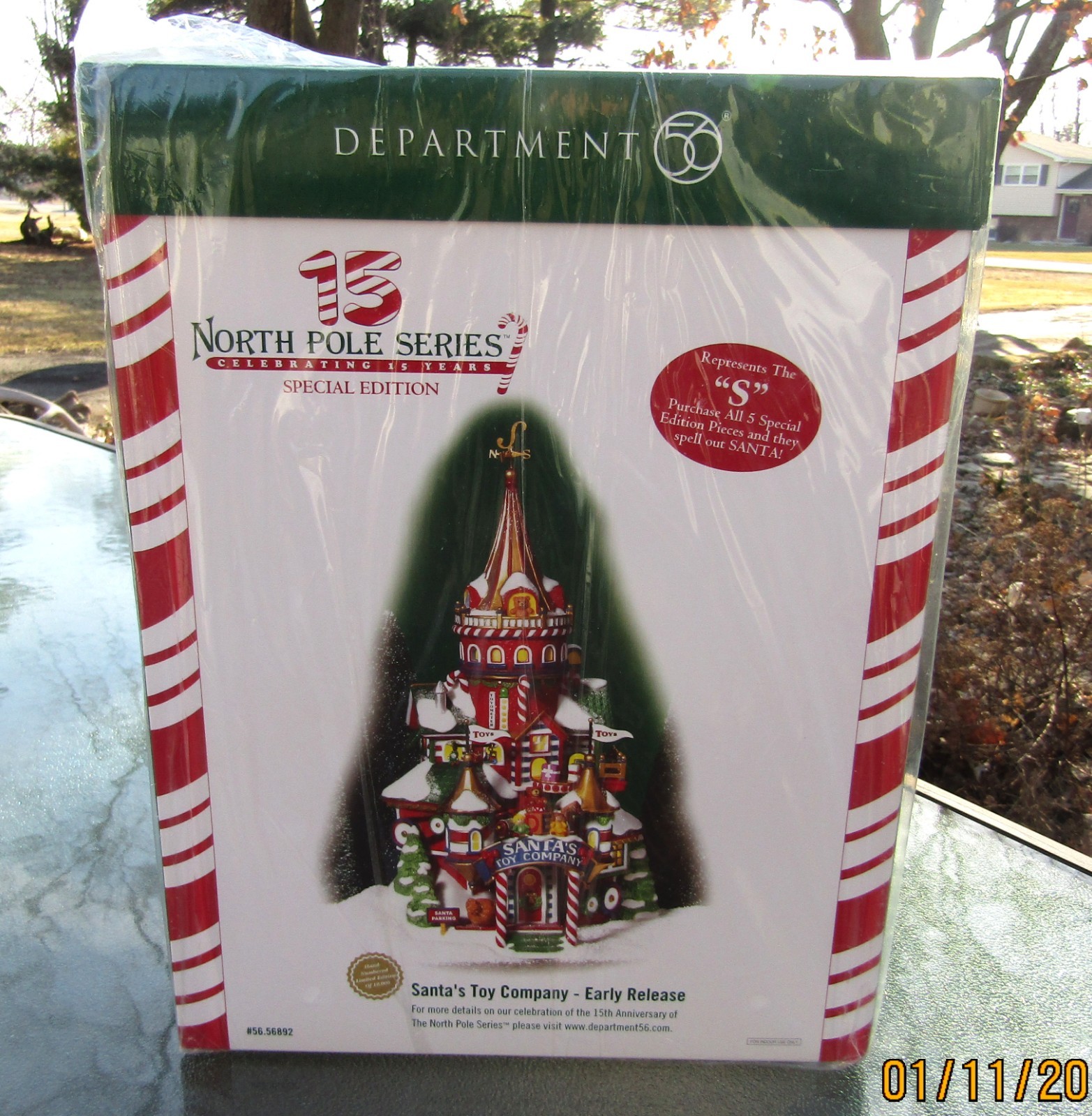 2004 Department 56 North Pole Series #56.56892 SANTA’S TOY COMPANY unused sealed