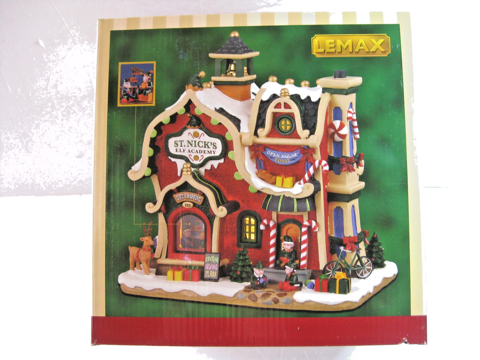 LEMAX #95530 ST. NICK’S ELF ACADEMY LIGHTED BUILDING NEW IN BOX