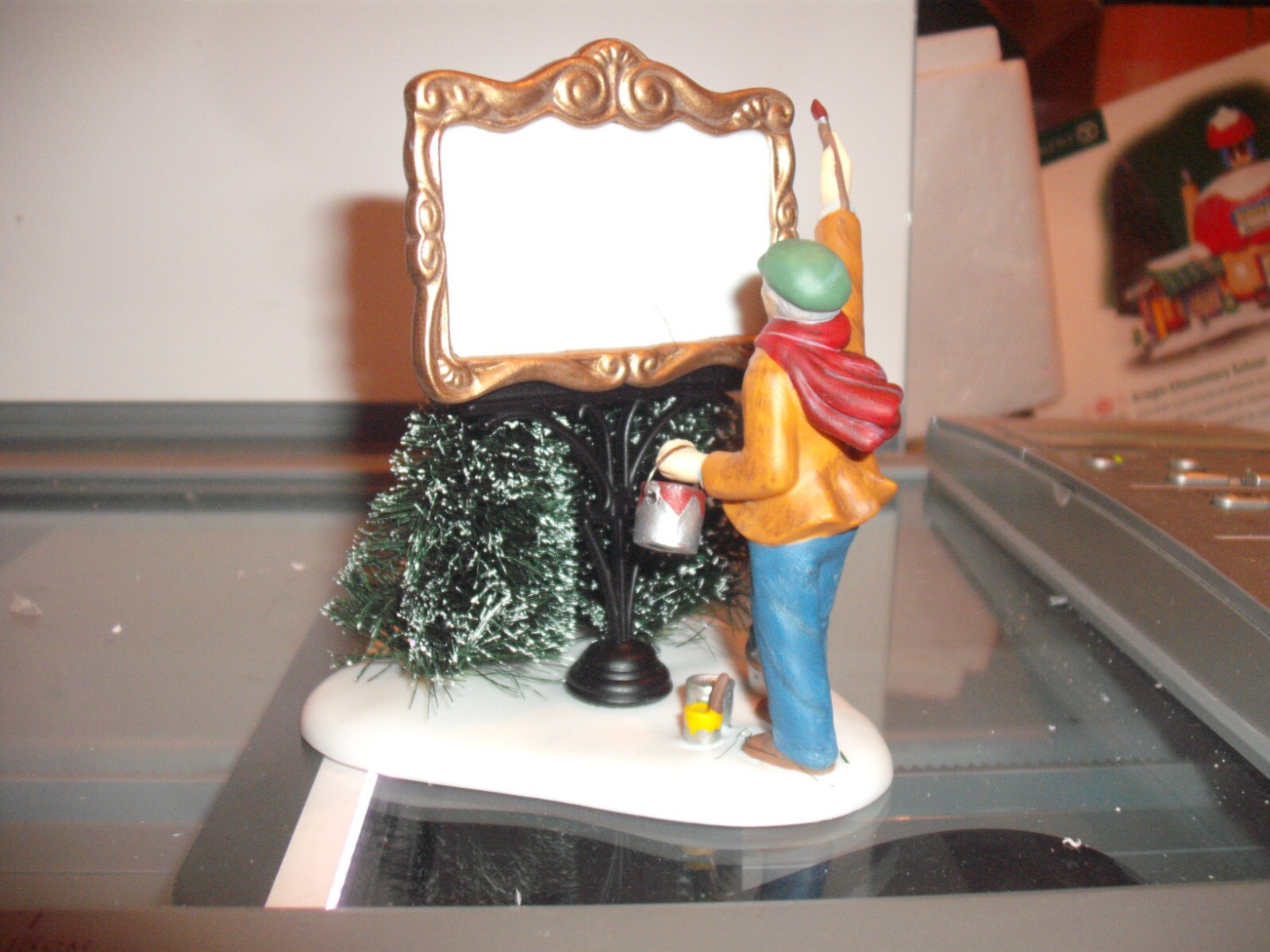 DEPT 56 NEW ENGLAND Painting Our Own Village Sign 55501 1998 NIB