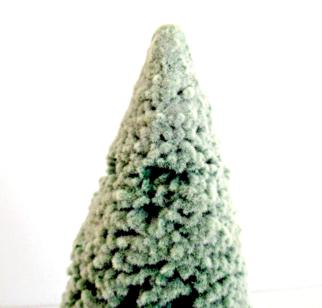 DEPT 56 “LARGE FROSTED CONE TREE / WITH WOOD BASE” ~ *VILLAGE ACCESSORY* RARE !!