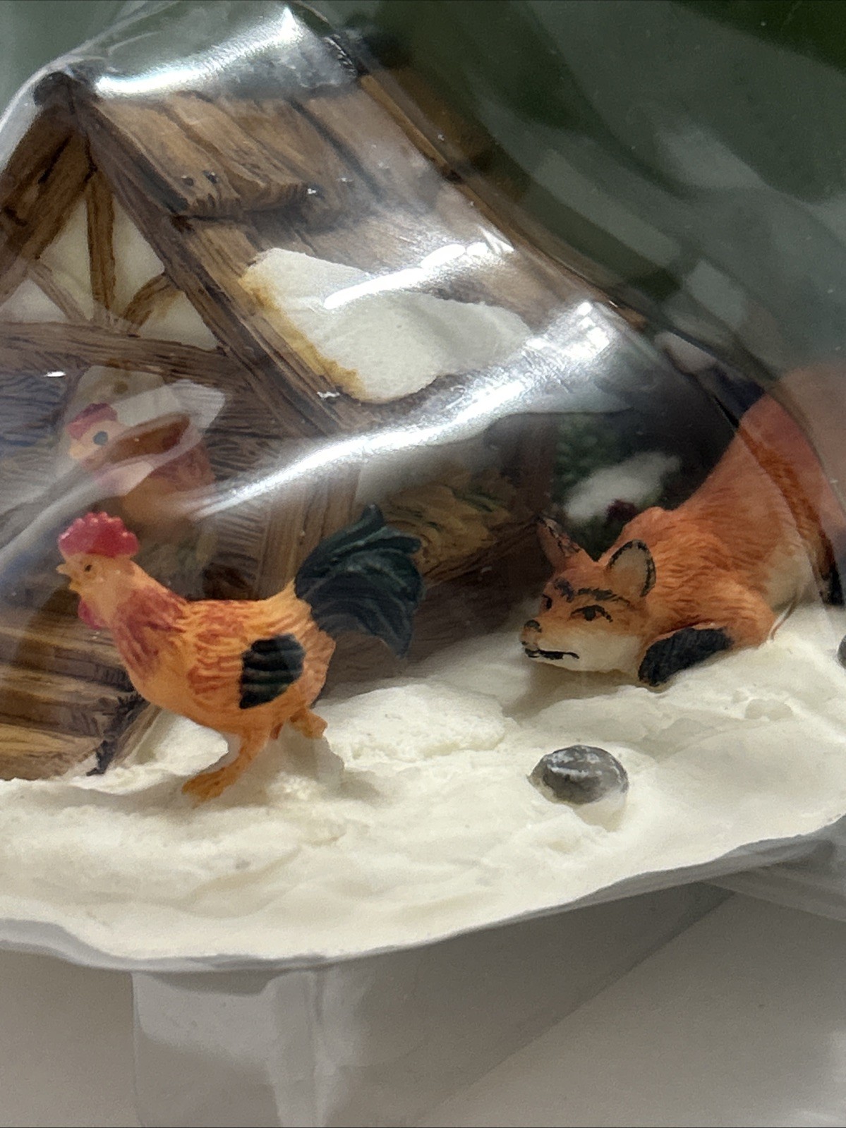 Vintage Santa’s Workbench Collection Accessories Dog Chicken House Fox Scene NEW