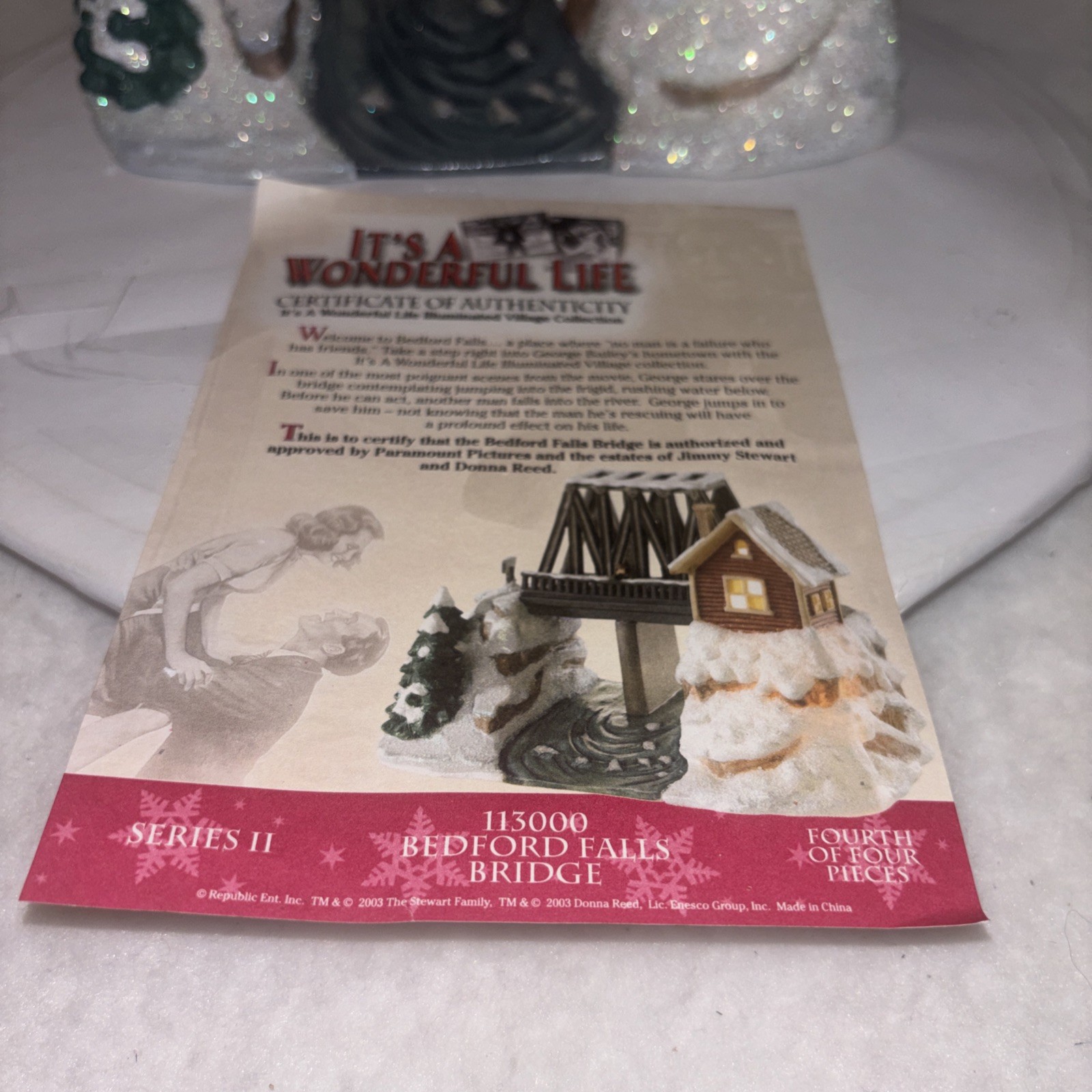 2003 Enesco It’s a Wonderful Life THE BEDFORD FALLS BRIDGE Series II Village