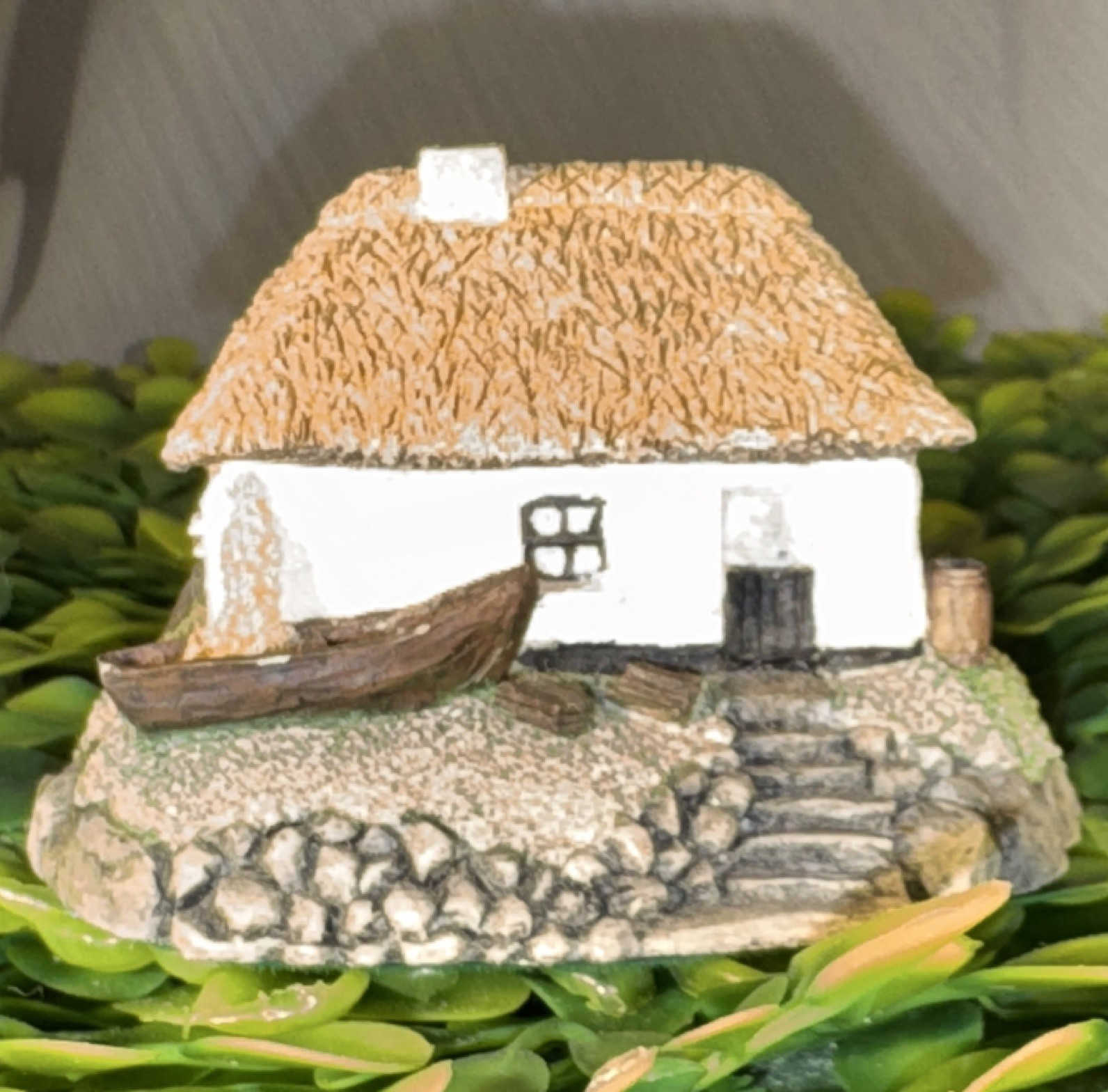 The Irish Heritage Collection Fisherman’s Cabin Hand Painted Resin House