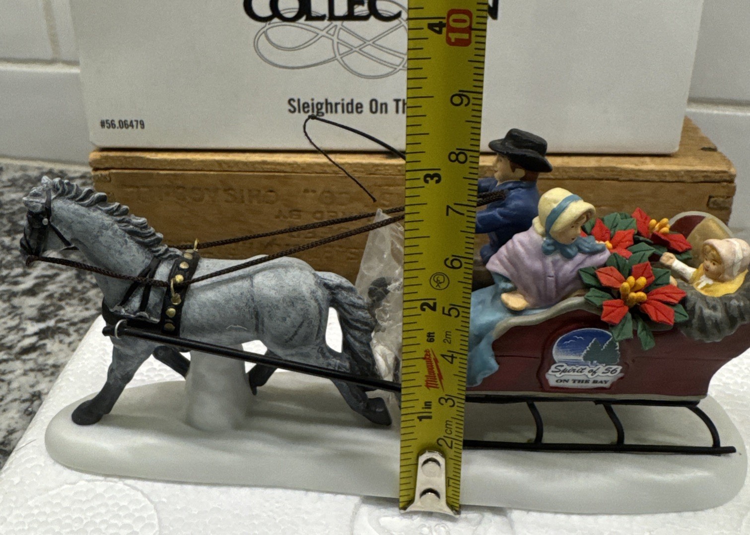 RARE SIGNED 2006 Department 56-Special Designs – Sleigh-RIDE on the Bay #06479