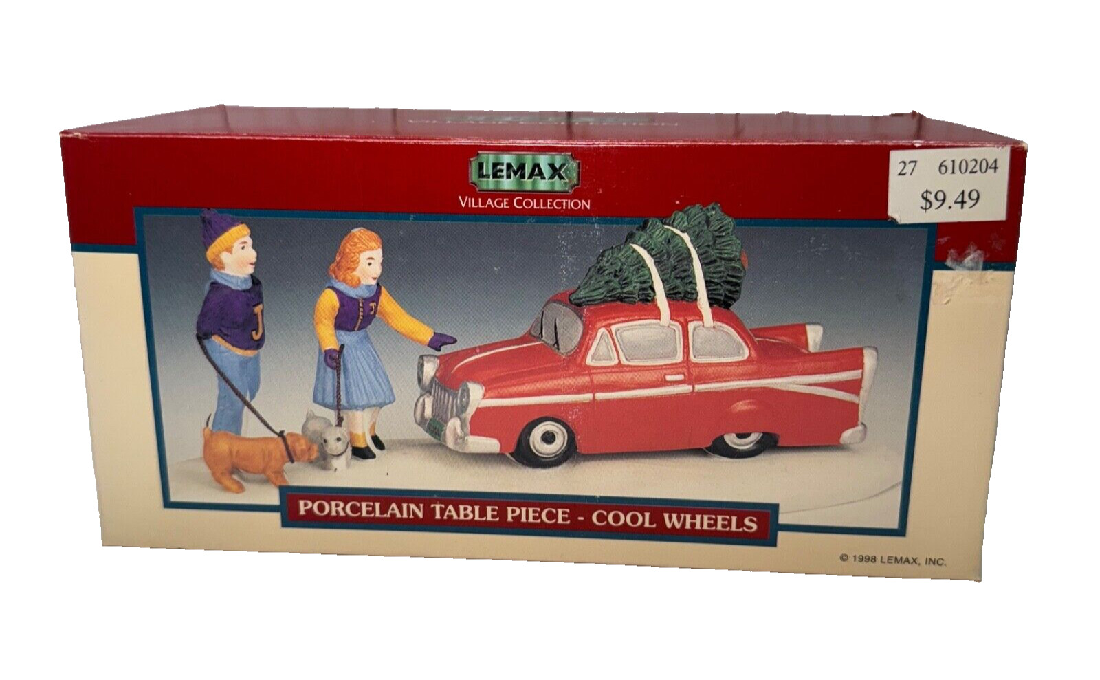 1998 Lemax Village Collection Porcelain Table Piece: Cool Wheels