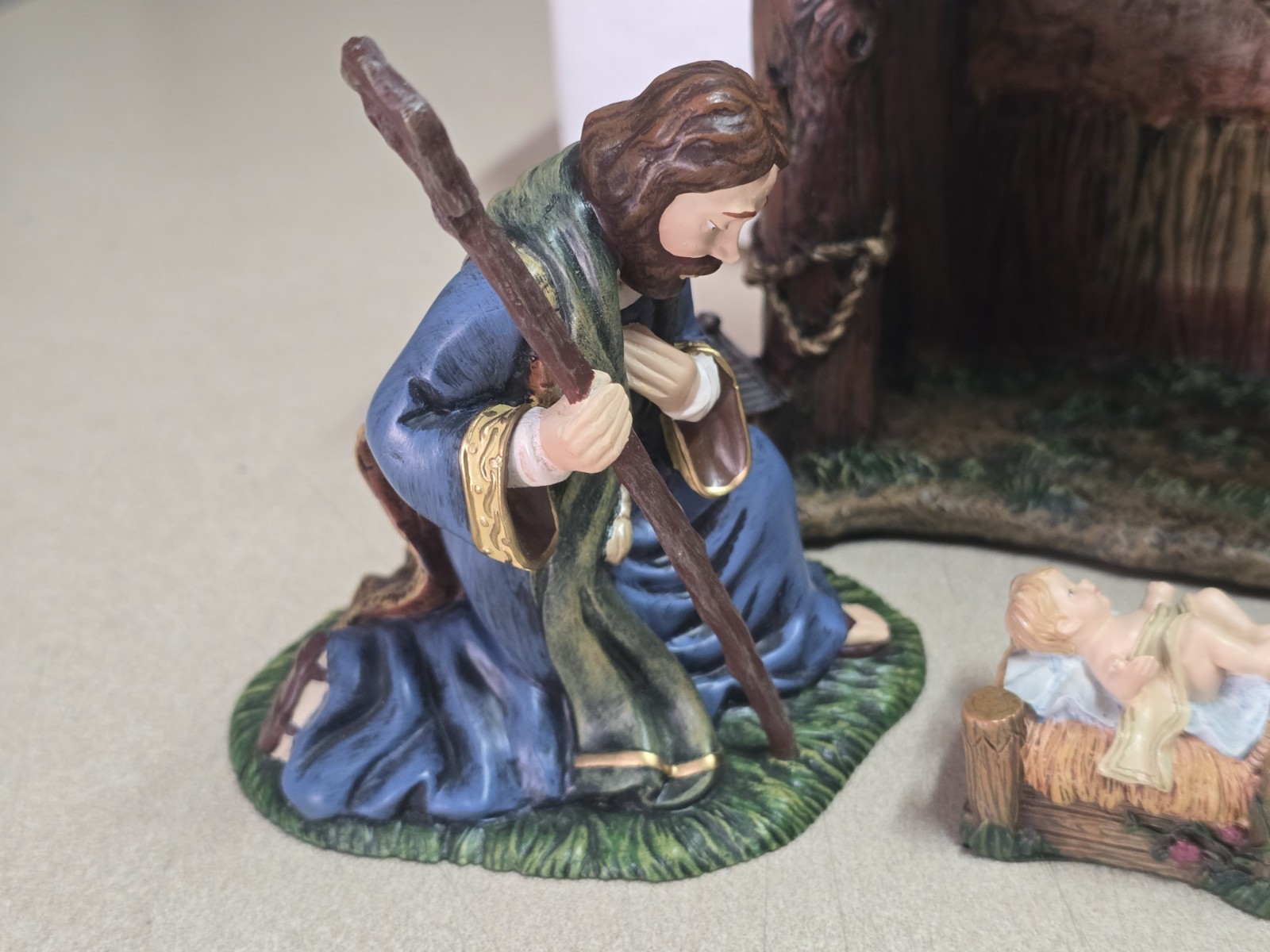 Kinkade The Holy Family & Holy Night Creche, Nativity Garland Hawthorne Village