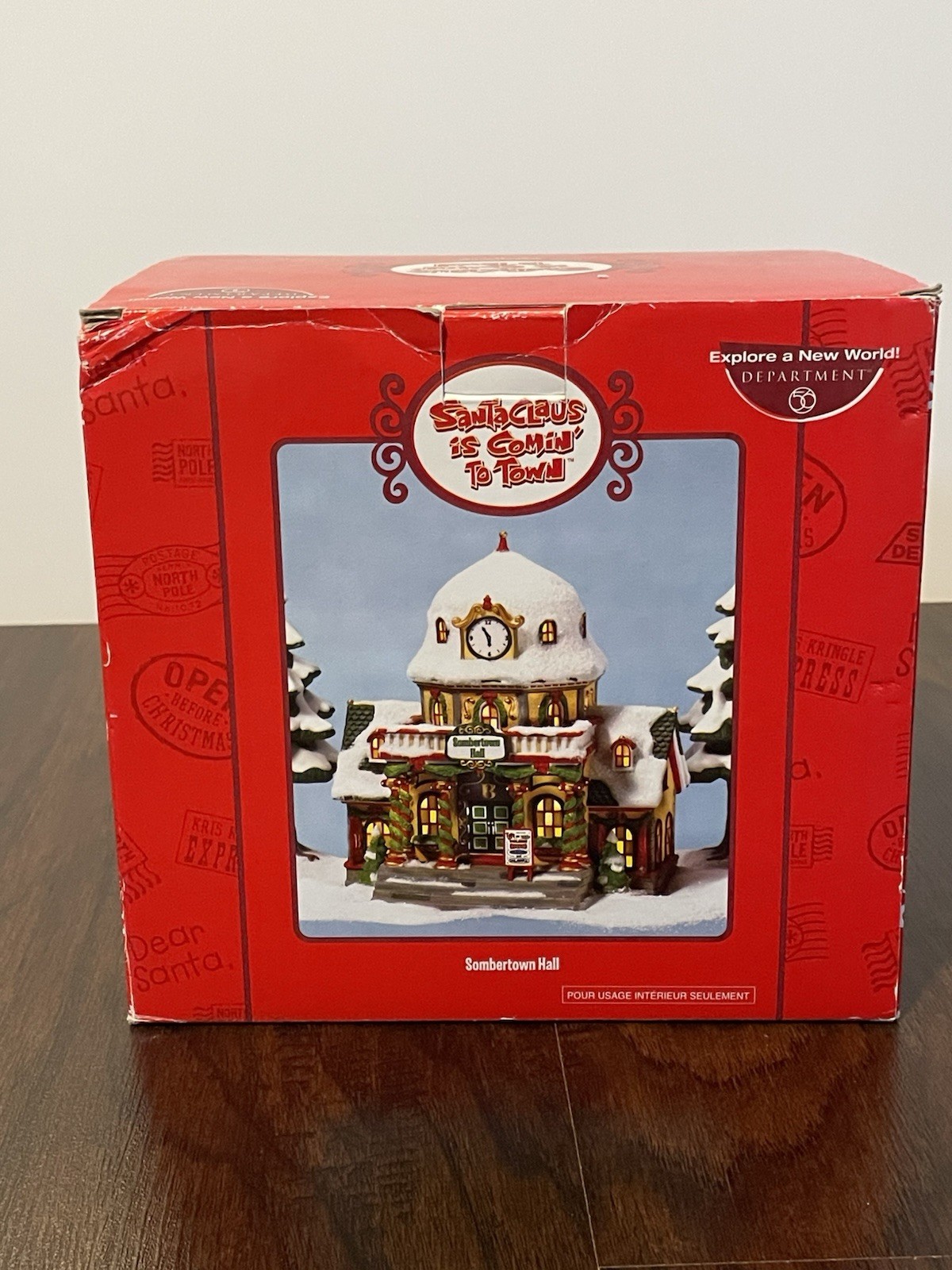 Department 56 Santa Claus Is Coming To Town Sombertown Hall Village 56 #59392