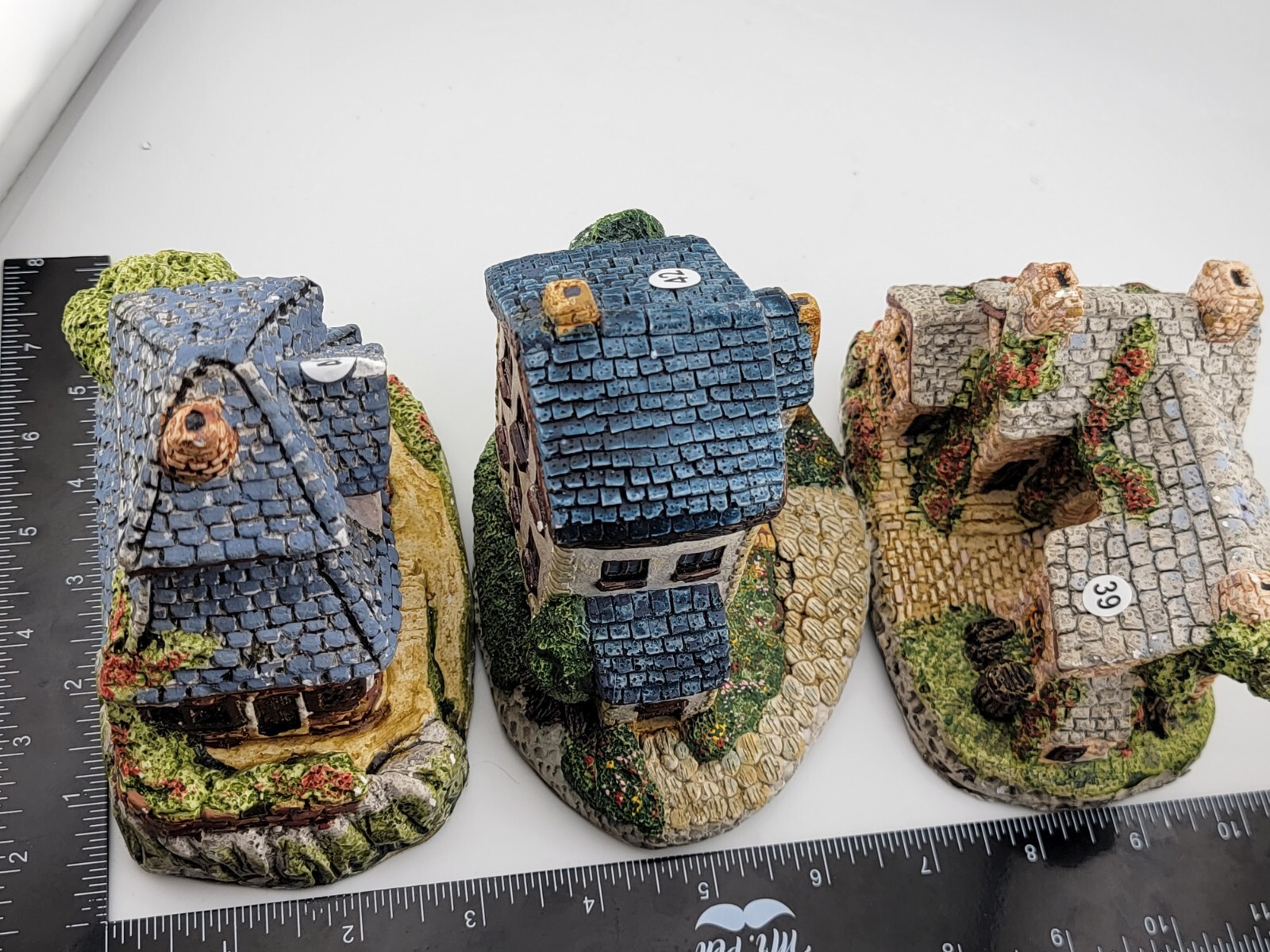 Lot Of 3 Vintage English Cottages- Made In Taiwan – Christmas Gift Idea