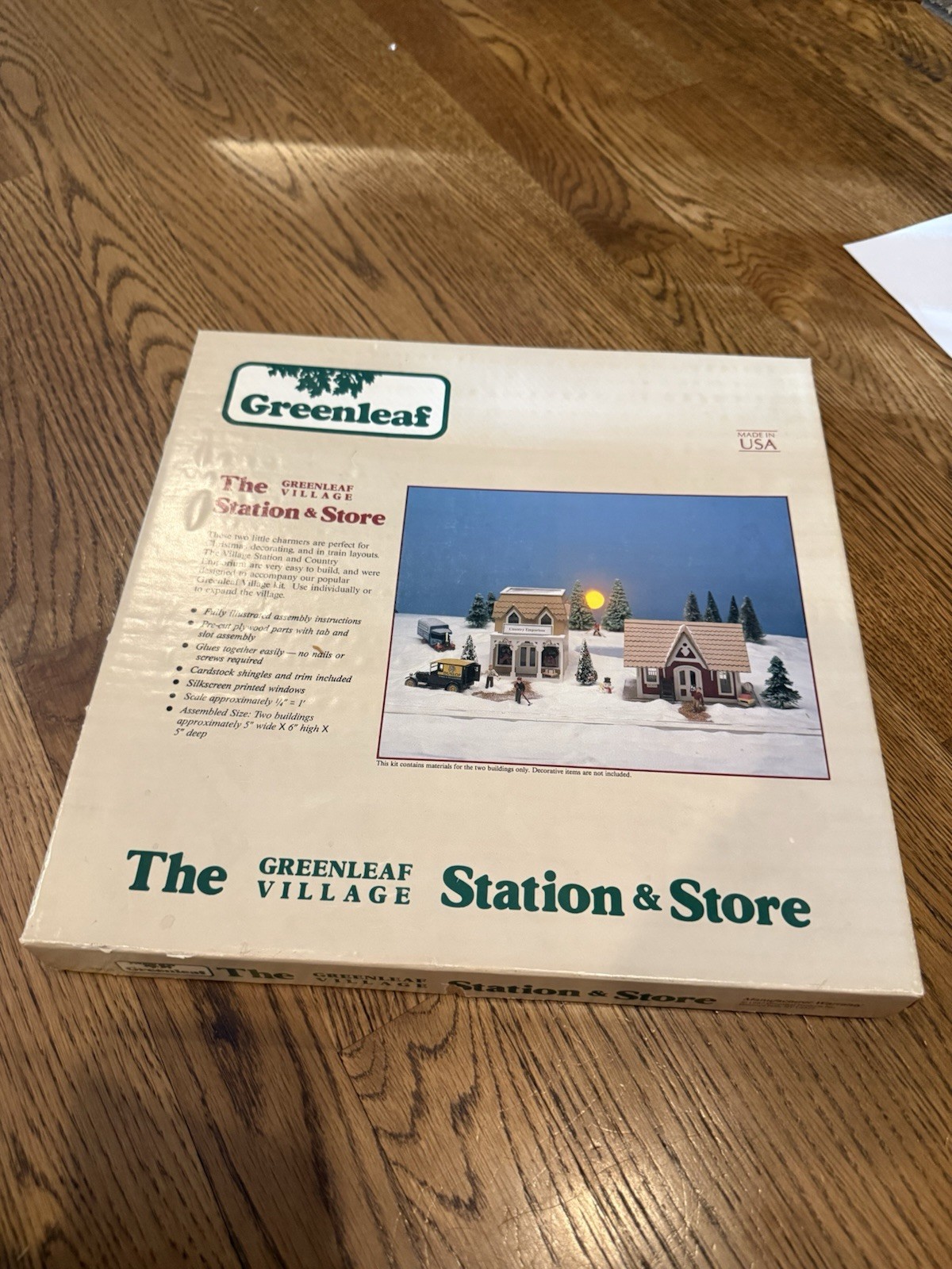 The Greenleaf Village Station & Store #8025 Vintage 1987 Christmas Train Layouts