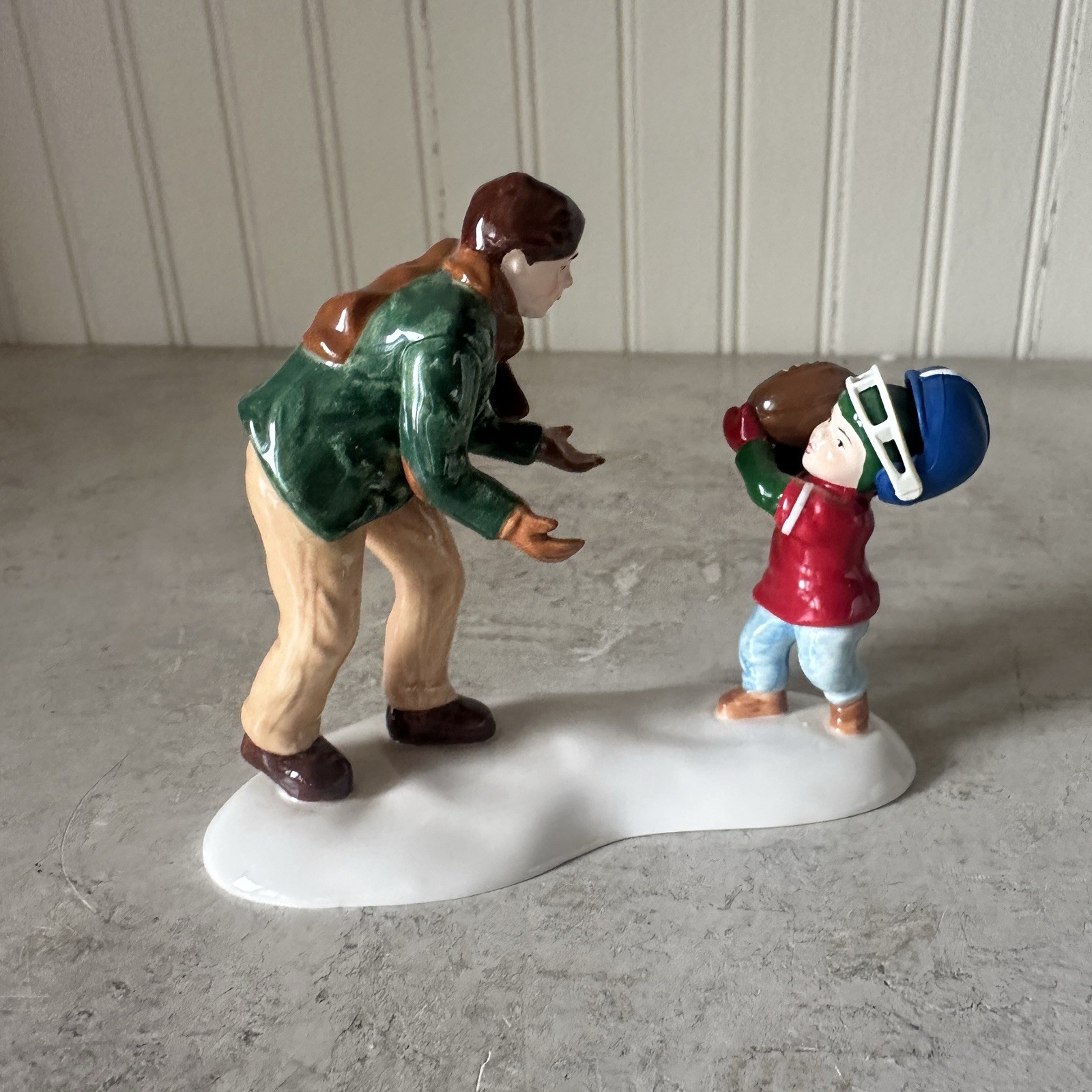 Dept 56 Snow Village SUNDAY FOOTBALL WITH DAD #55143 Christmas Sports Accessory