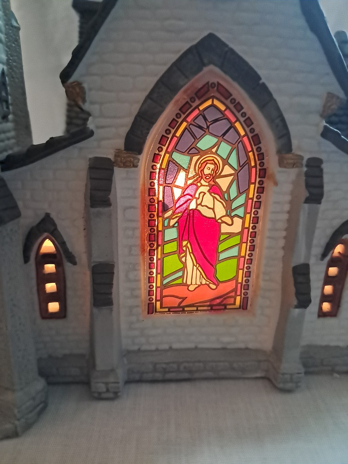 Lemax 1994 RETIRED St. Matthews Church Dickensvale Village Stained Glass Window