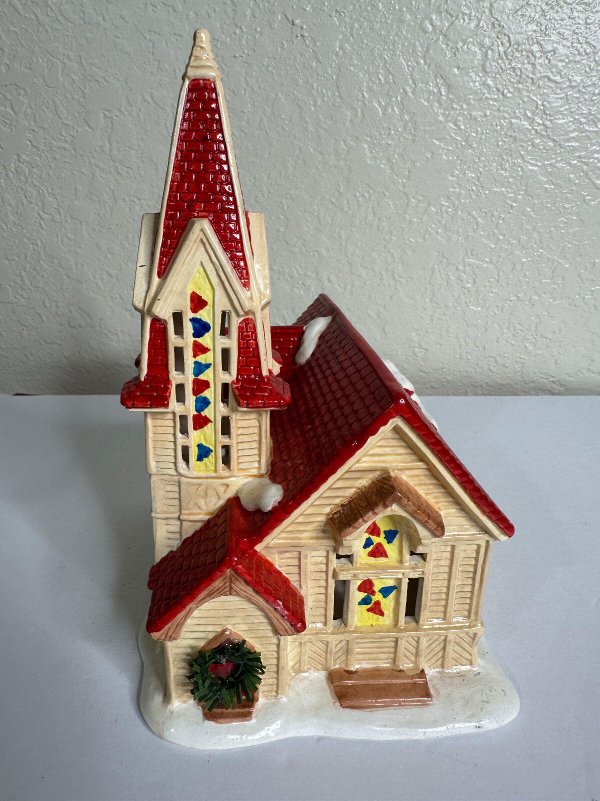 Vintage SEASONAL SPECIALTIES CHURCH CATHEDRAL LIGHTED CHRISTMAS VILLAGE