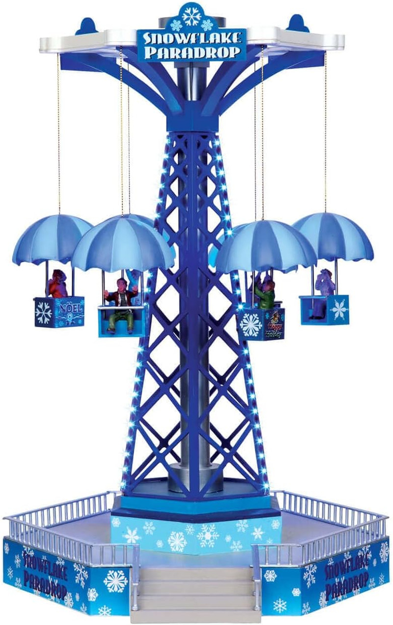 34634 Snowflake Paradrop Carnival Ride Amusement Park Christmas Village