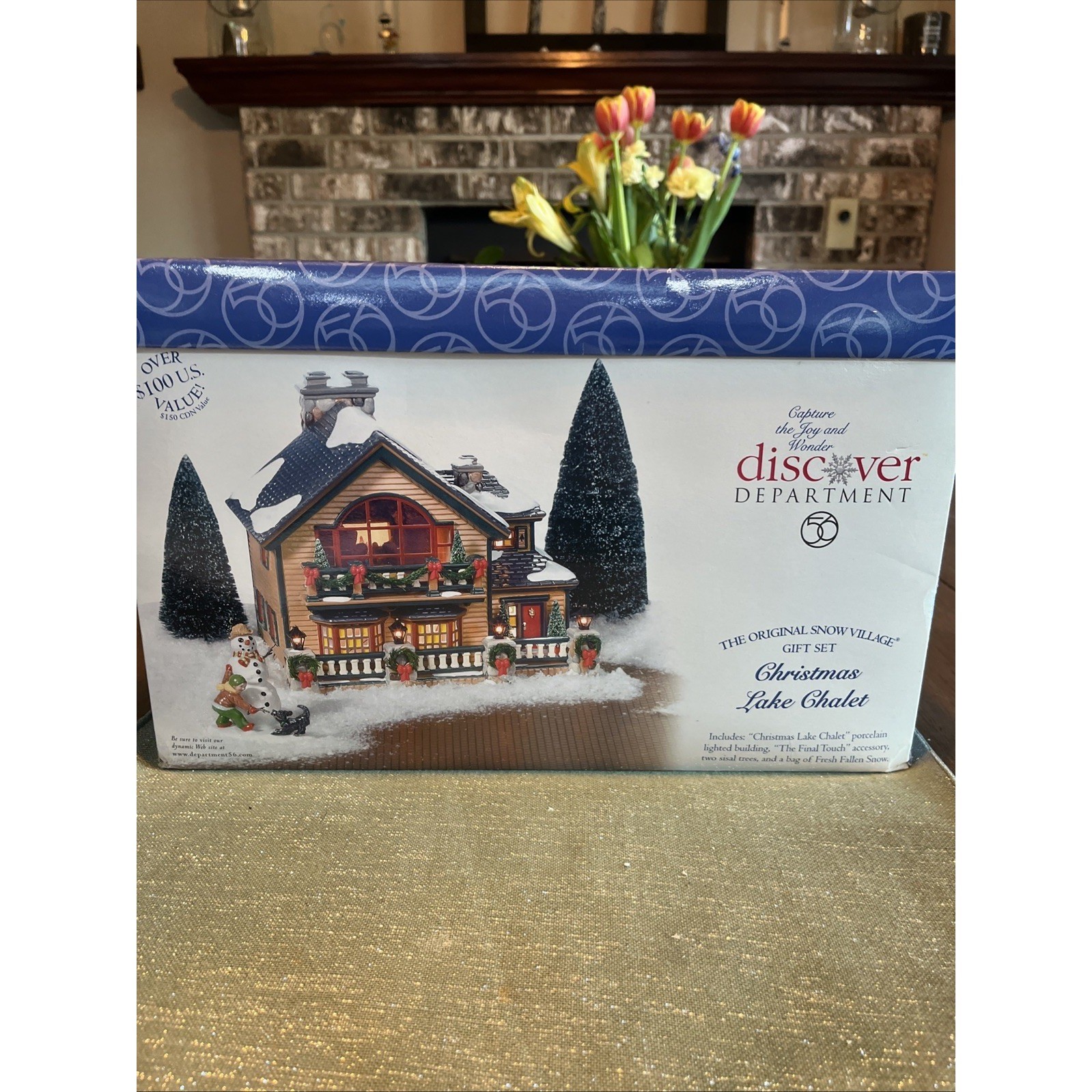 Dept 56 The Original Snow Village Christmas Lake Chalet, In Original Box-no Snow