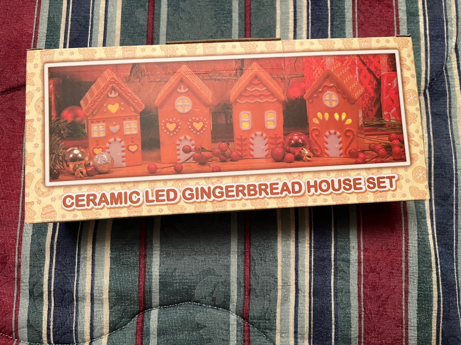 Mark Feldstein & Associates Ceramic Holiday LED Lit Gingerbread Festive Village