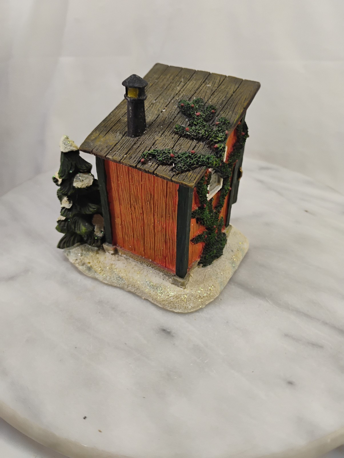 Vintage Unmarked Winter Outhouse